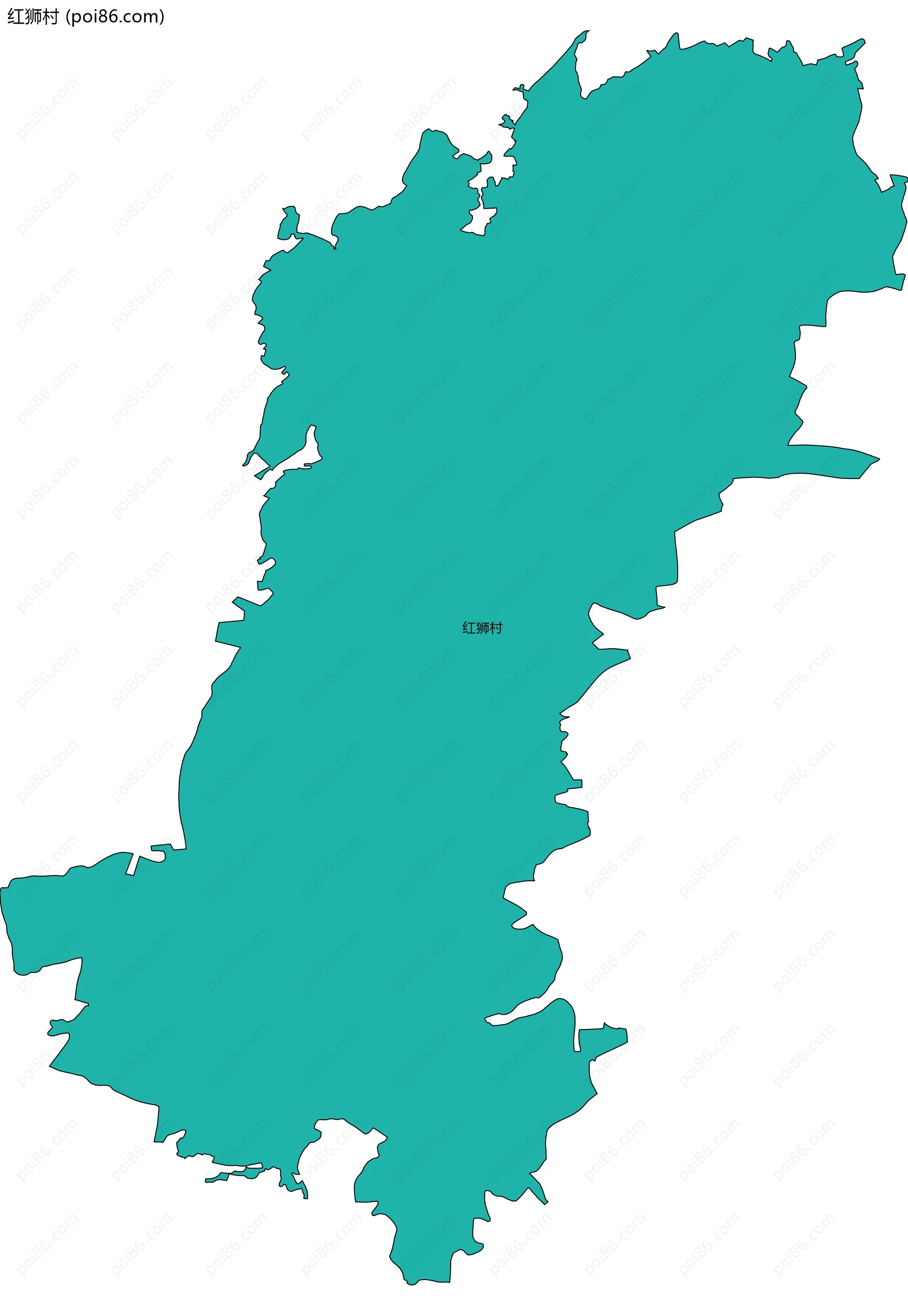 红狮村边界地图