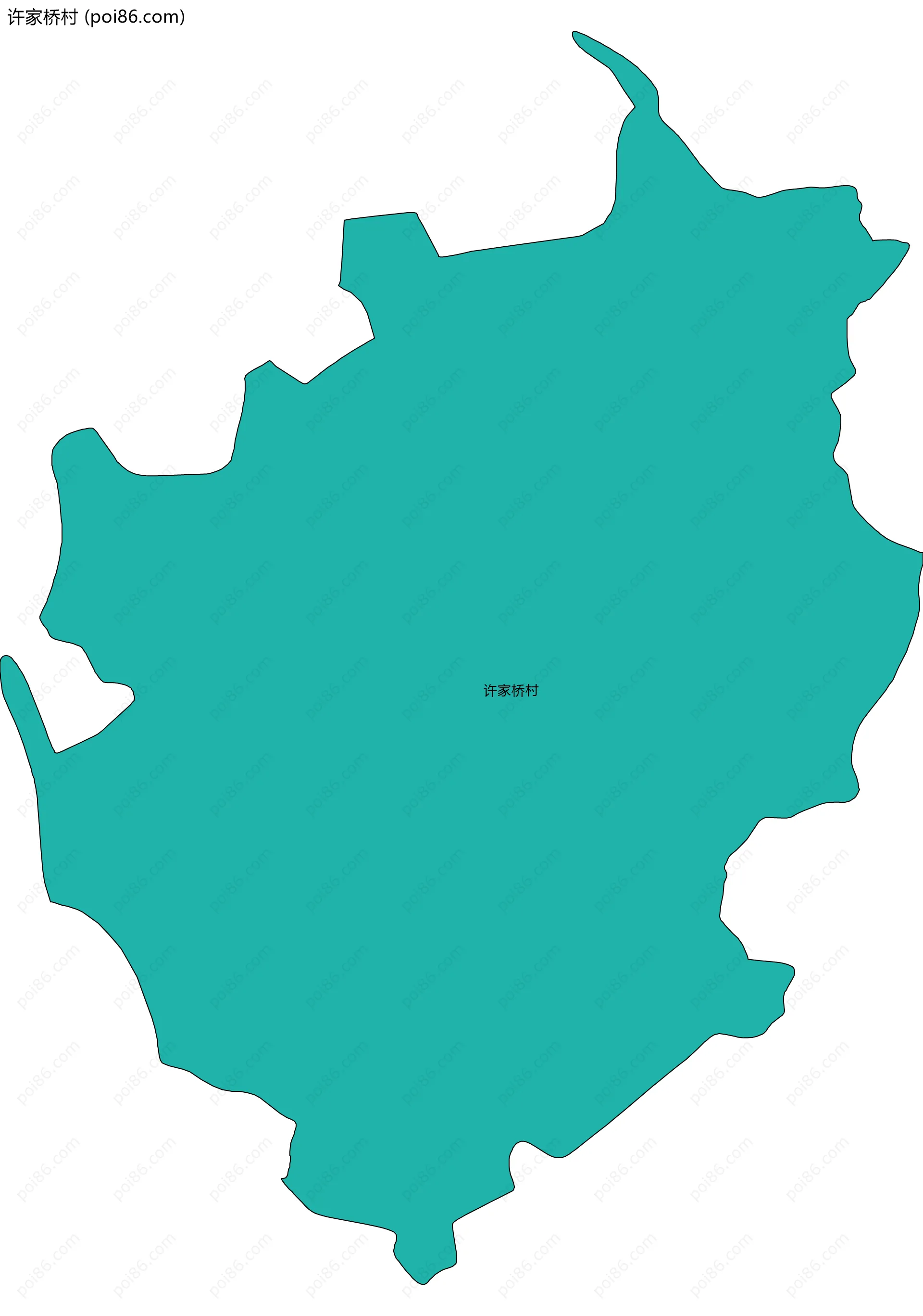 许家桥村边界地图