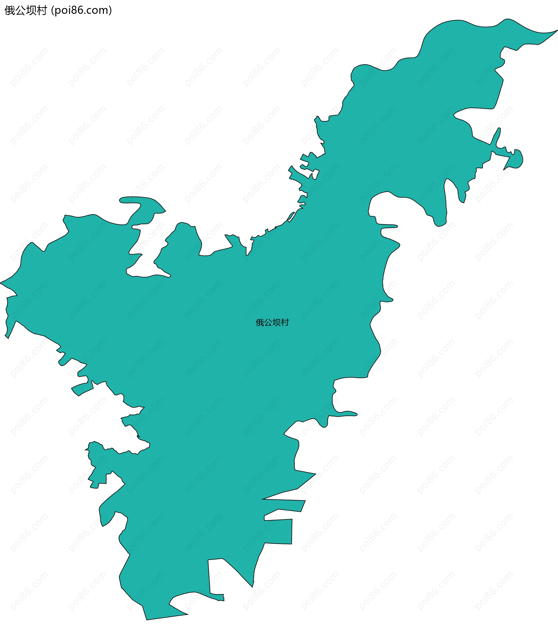 俄公坝村边界地图