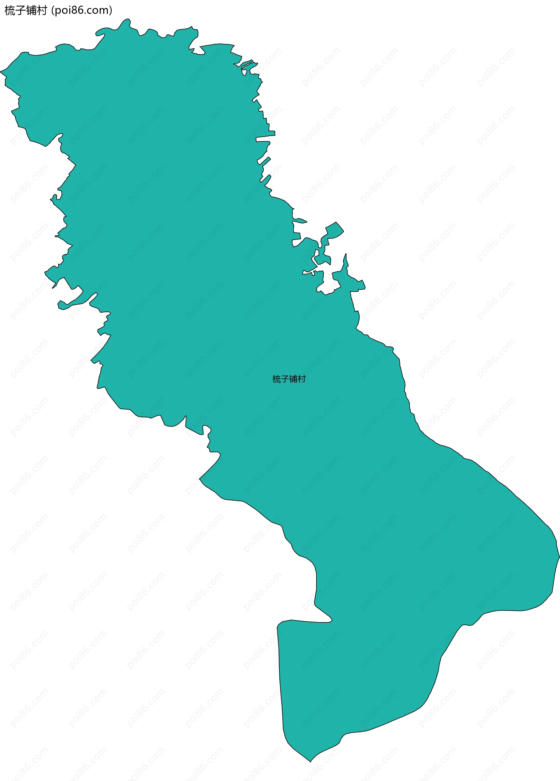 梳子铺村边界地图