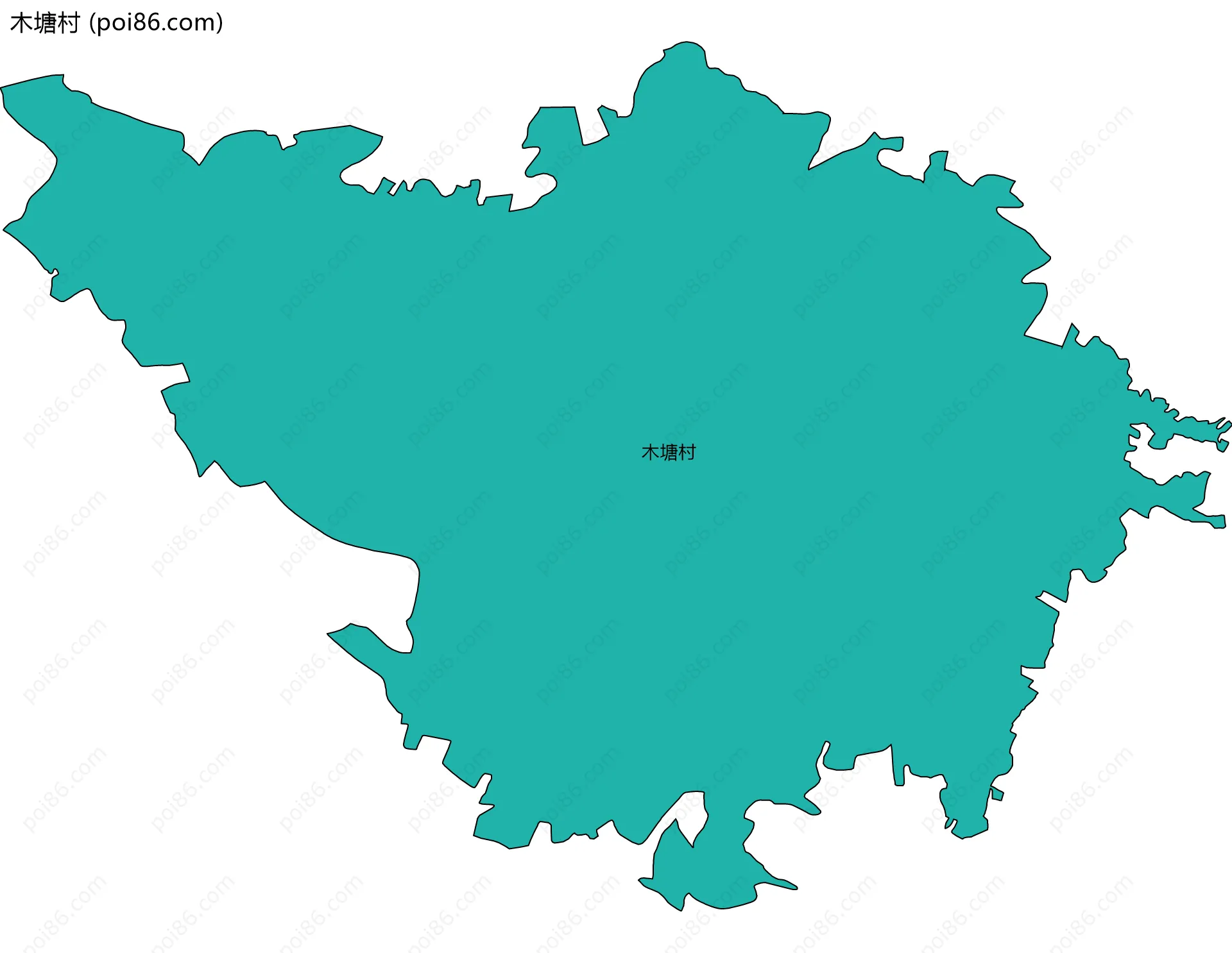 木塘村边界地图