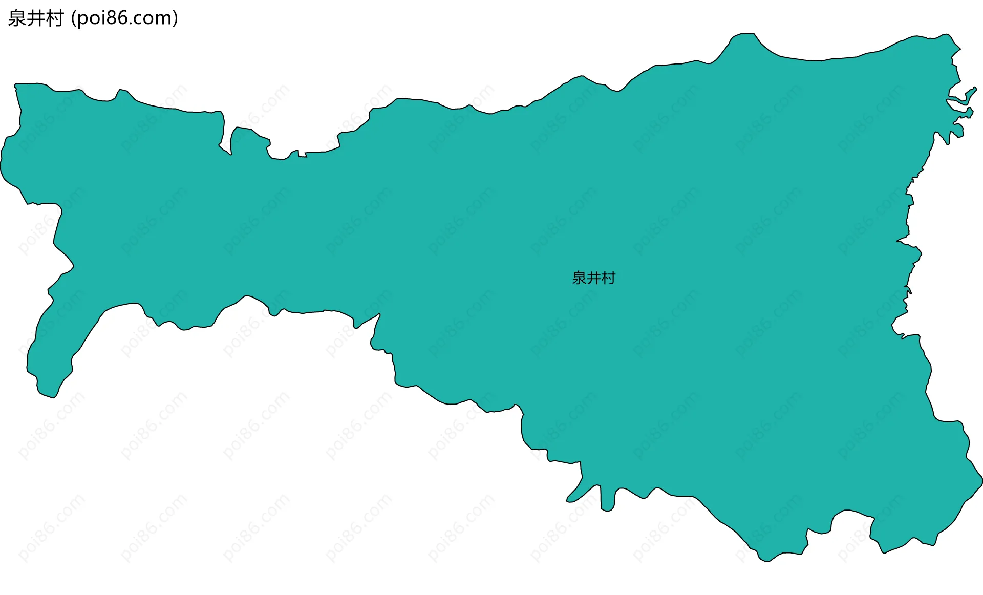 泉井村边界地图