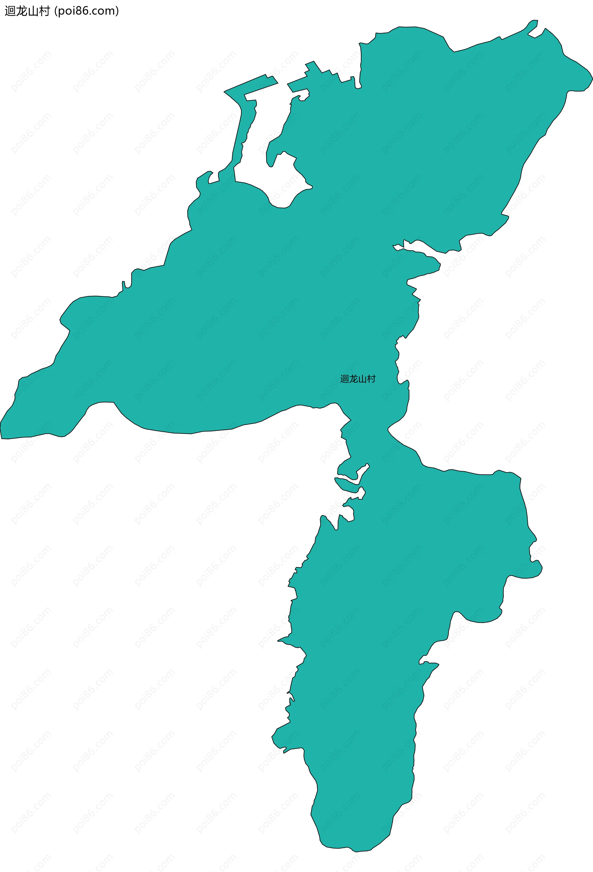 迴龙山村边界地图