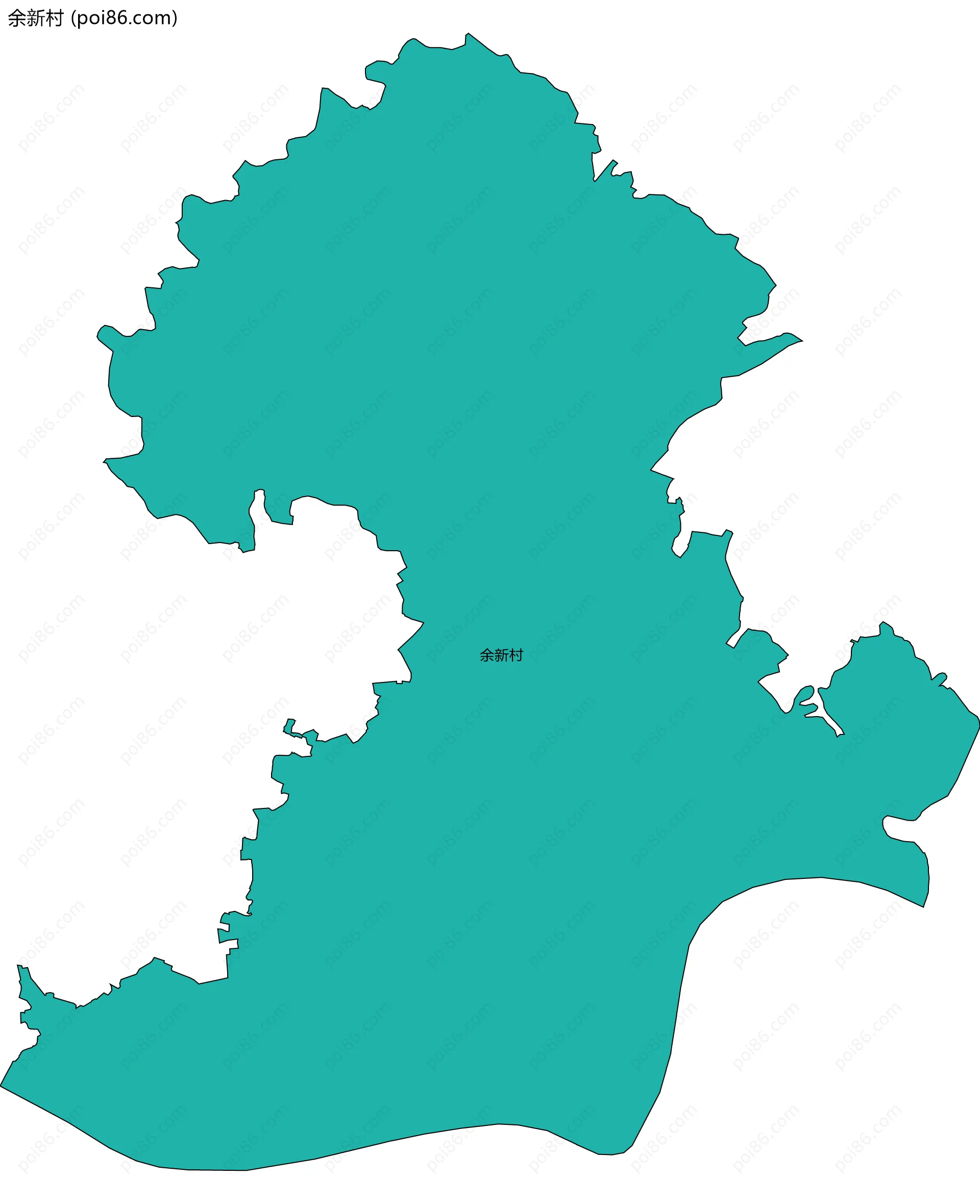 余新村边界地图