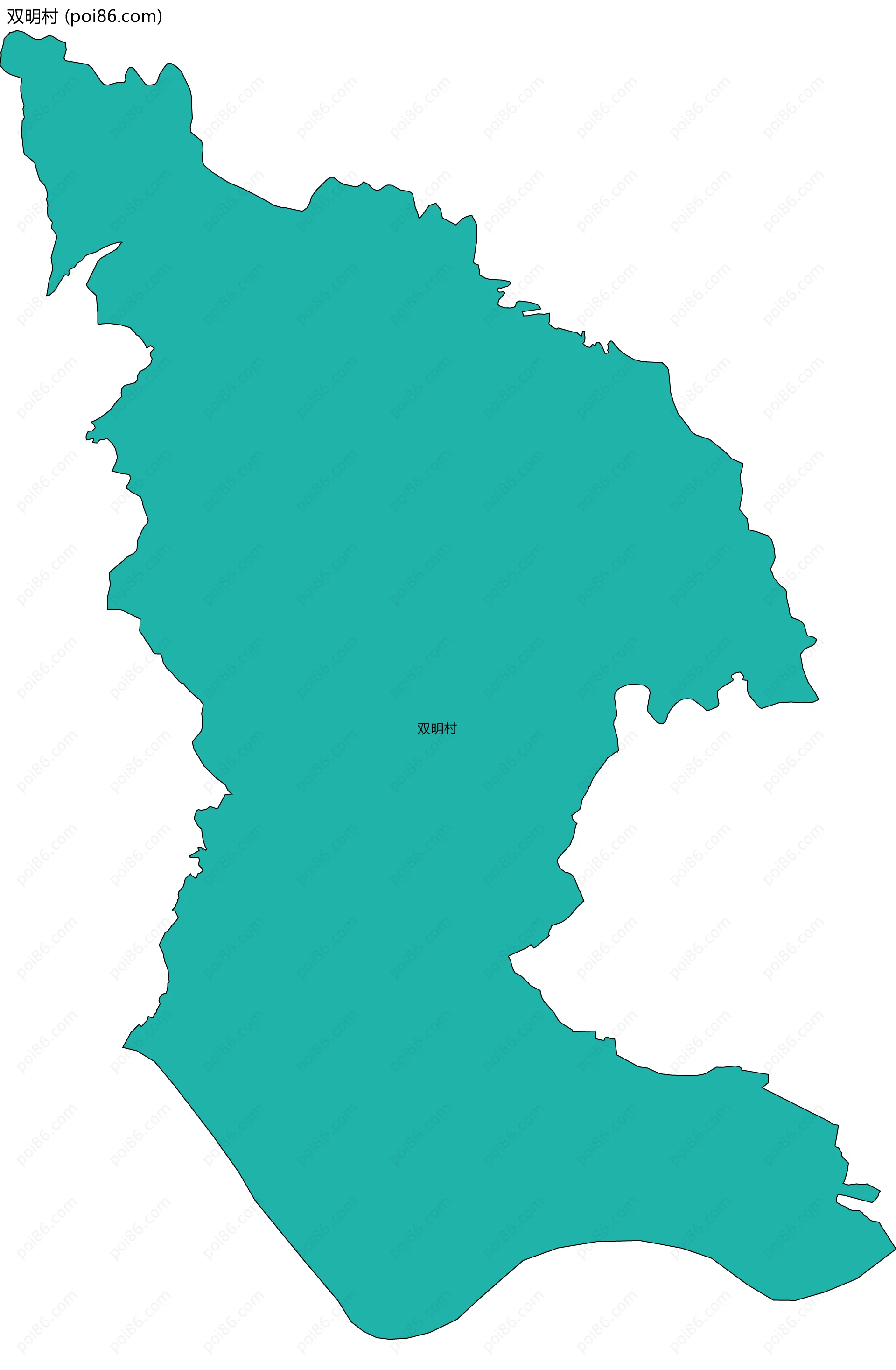 双明村边界地图