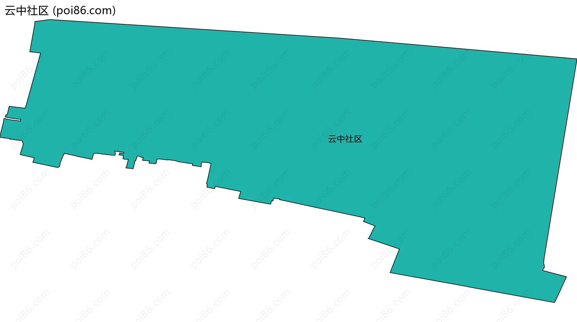 云中社区边界地图