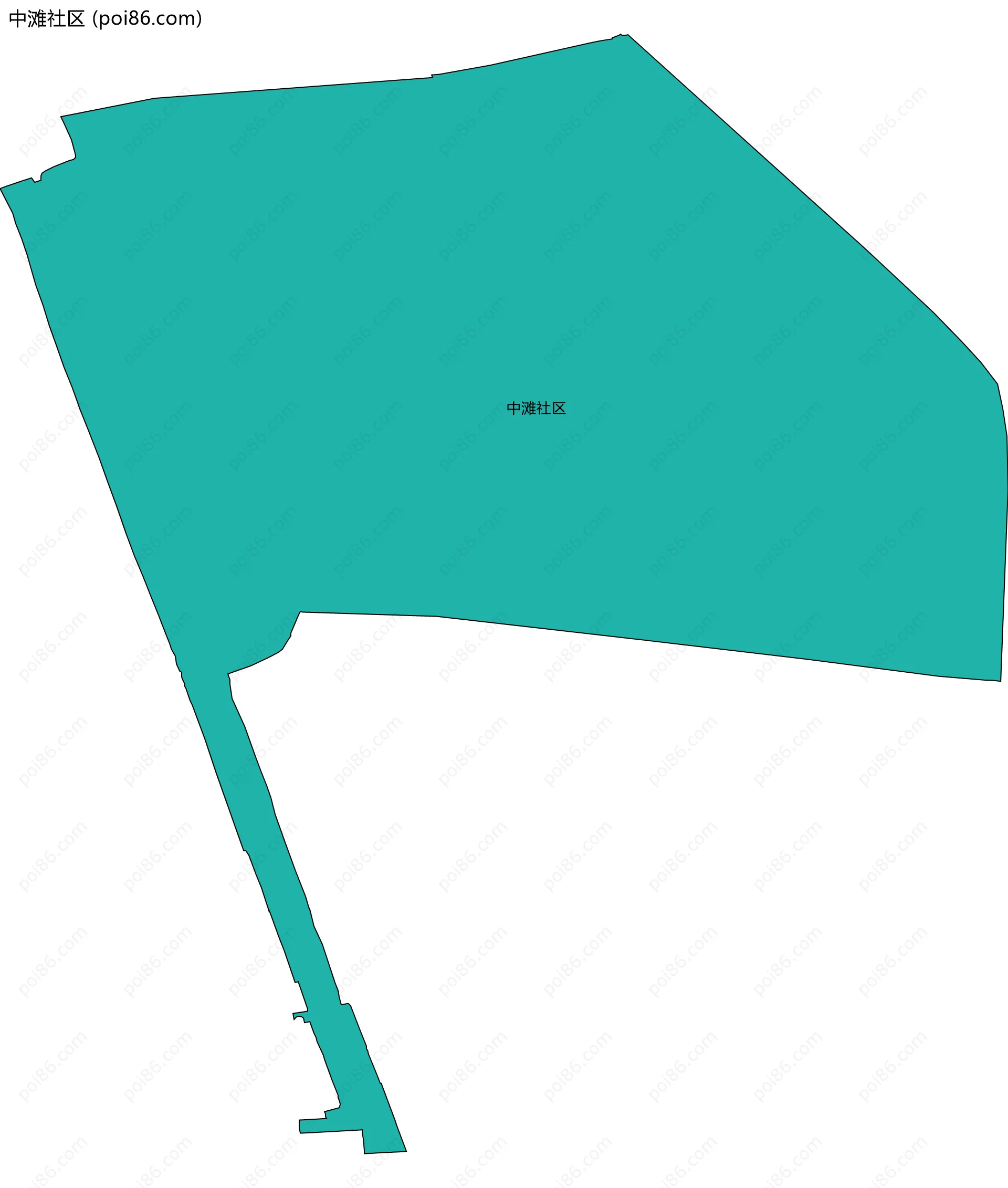 中滩社区边界地图