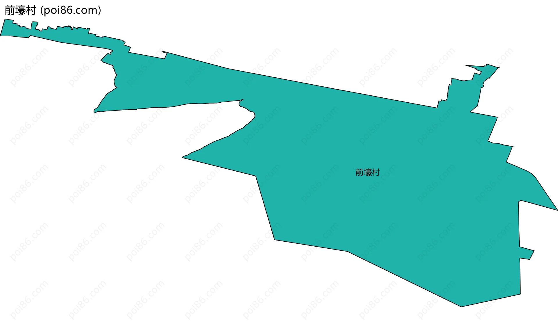 前壕村边界地图