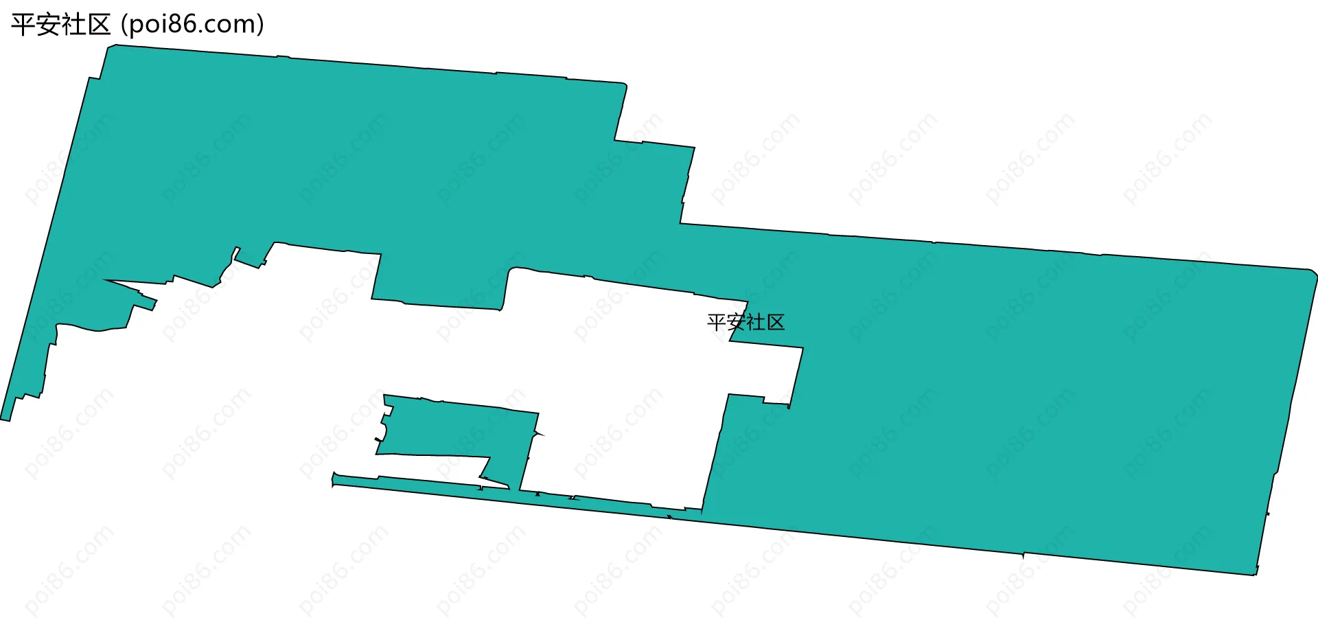 平安社区边界地图