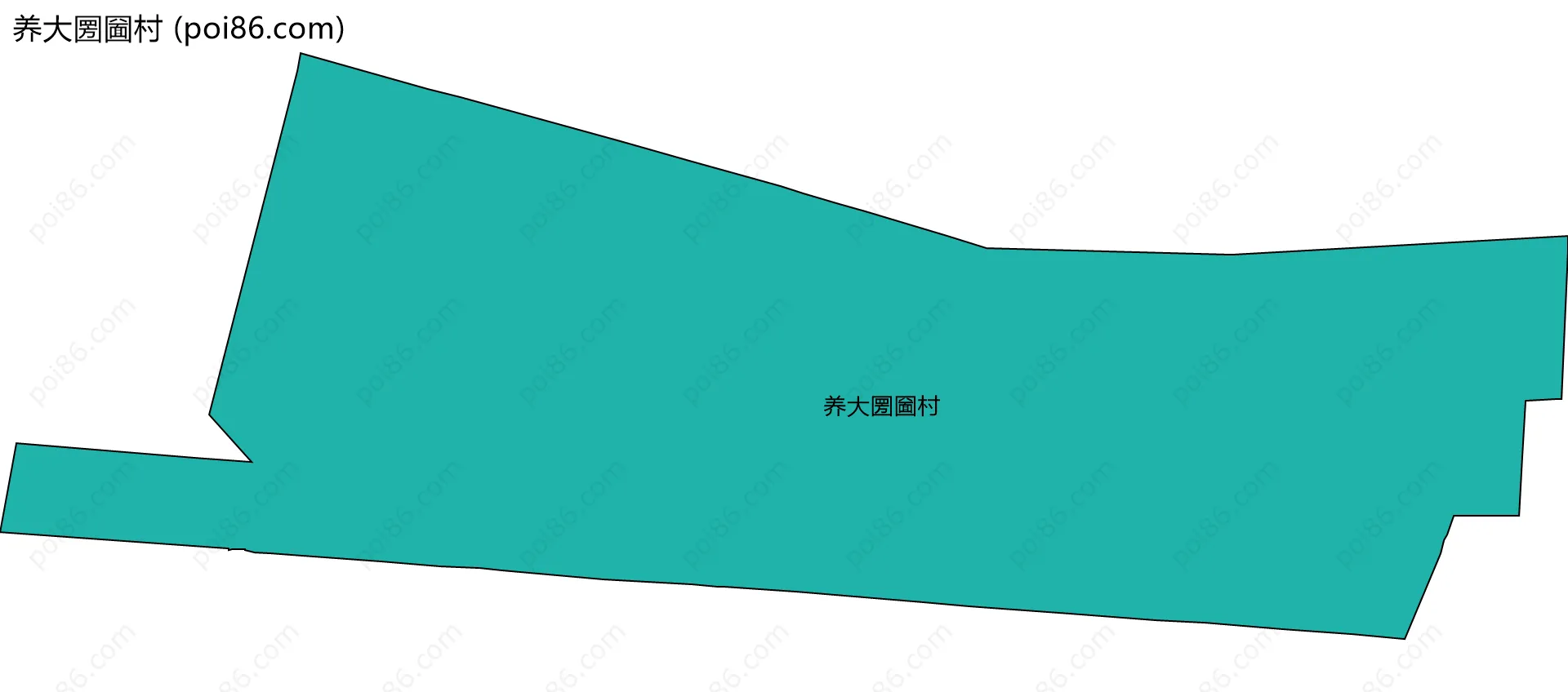 养大圐圙村边界地图