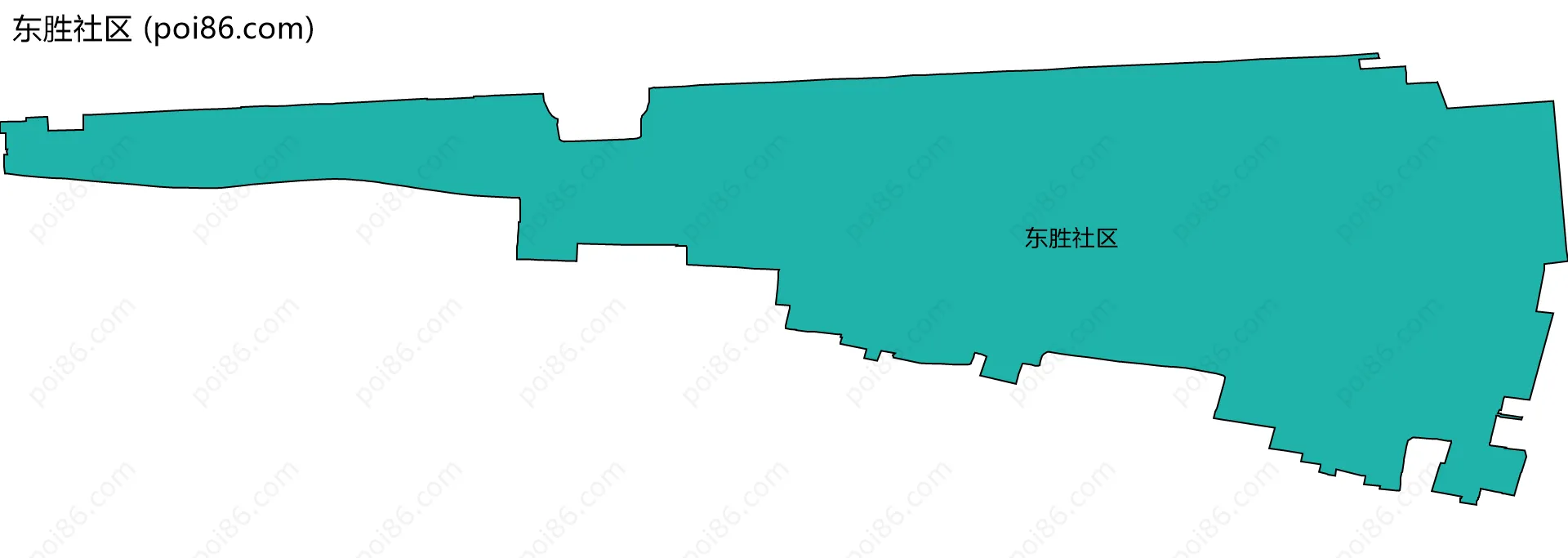 东胜社区边界地图