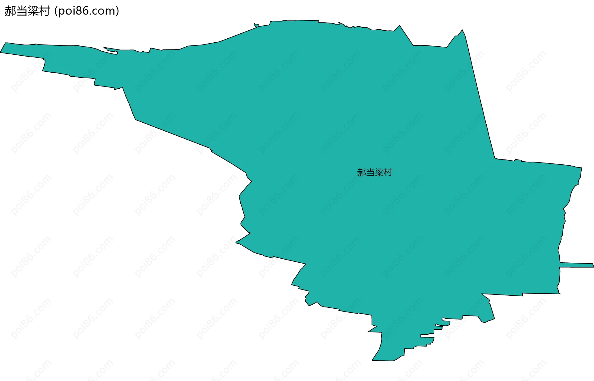 郝当梁村边界地图