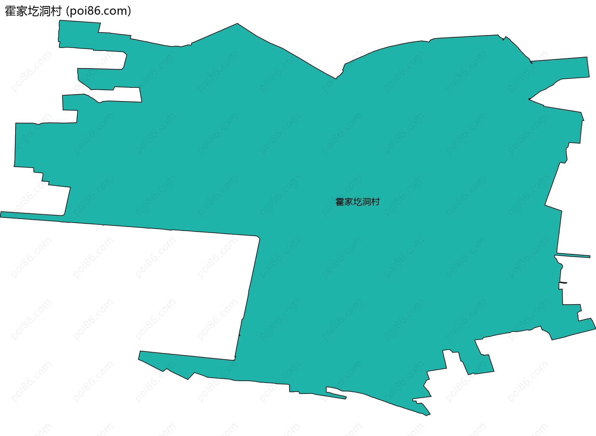 霍家圪洞村边界地图