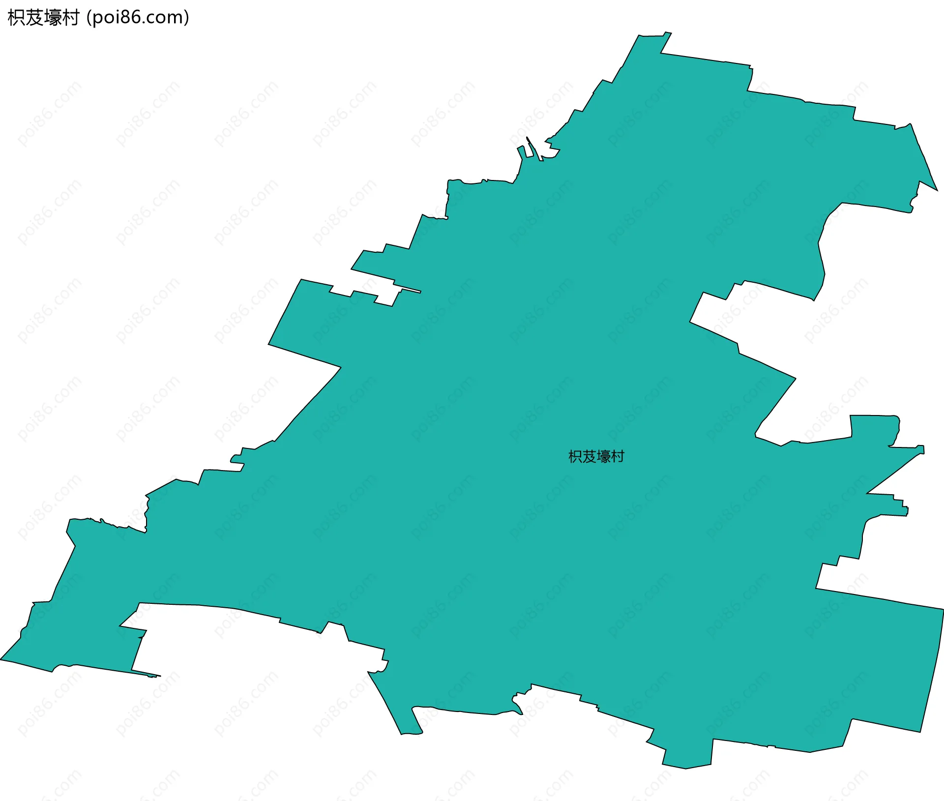 枳芨壕村边界地图