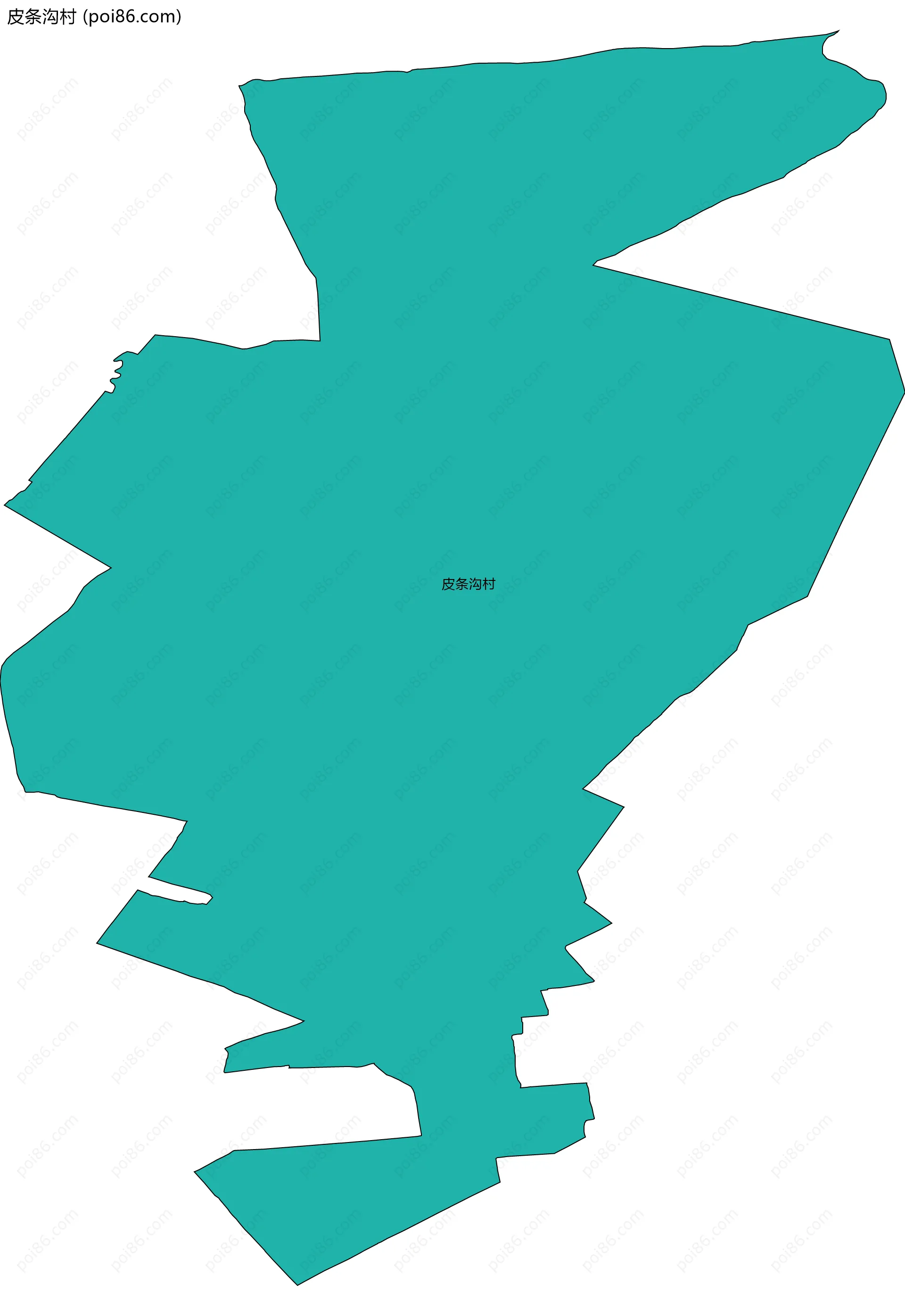 皮条沟村边界地图