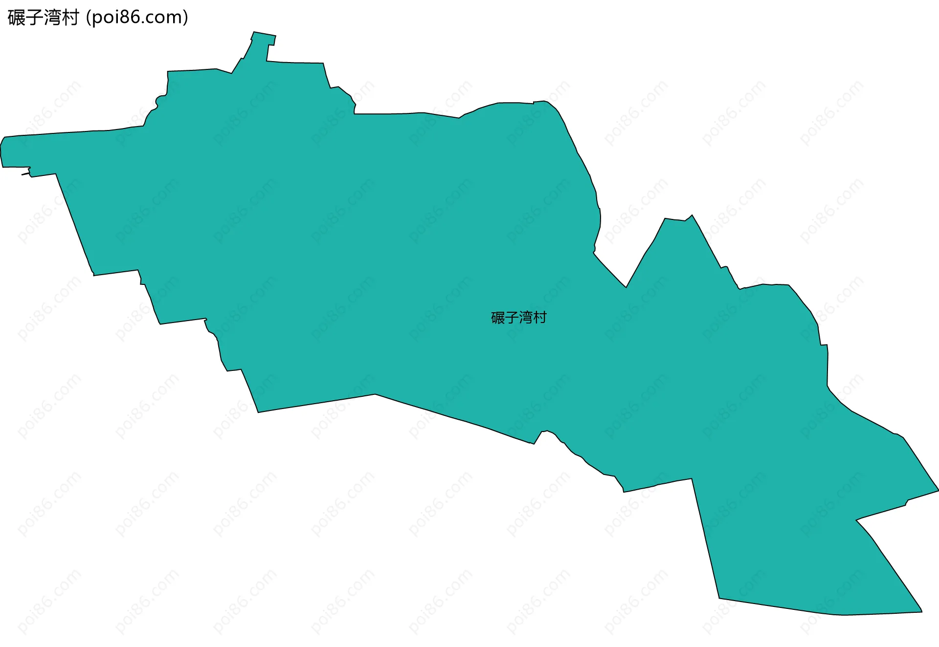 碾子湾村边界地图