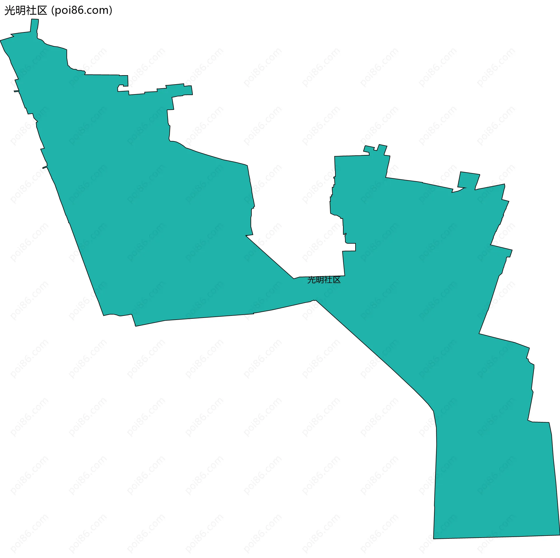 光明社区边界地图