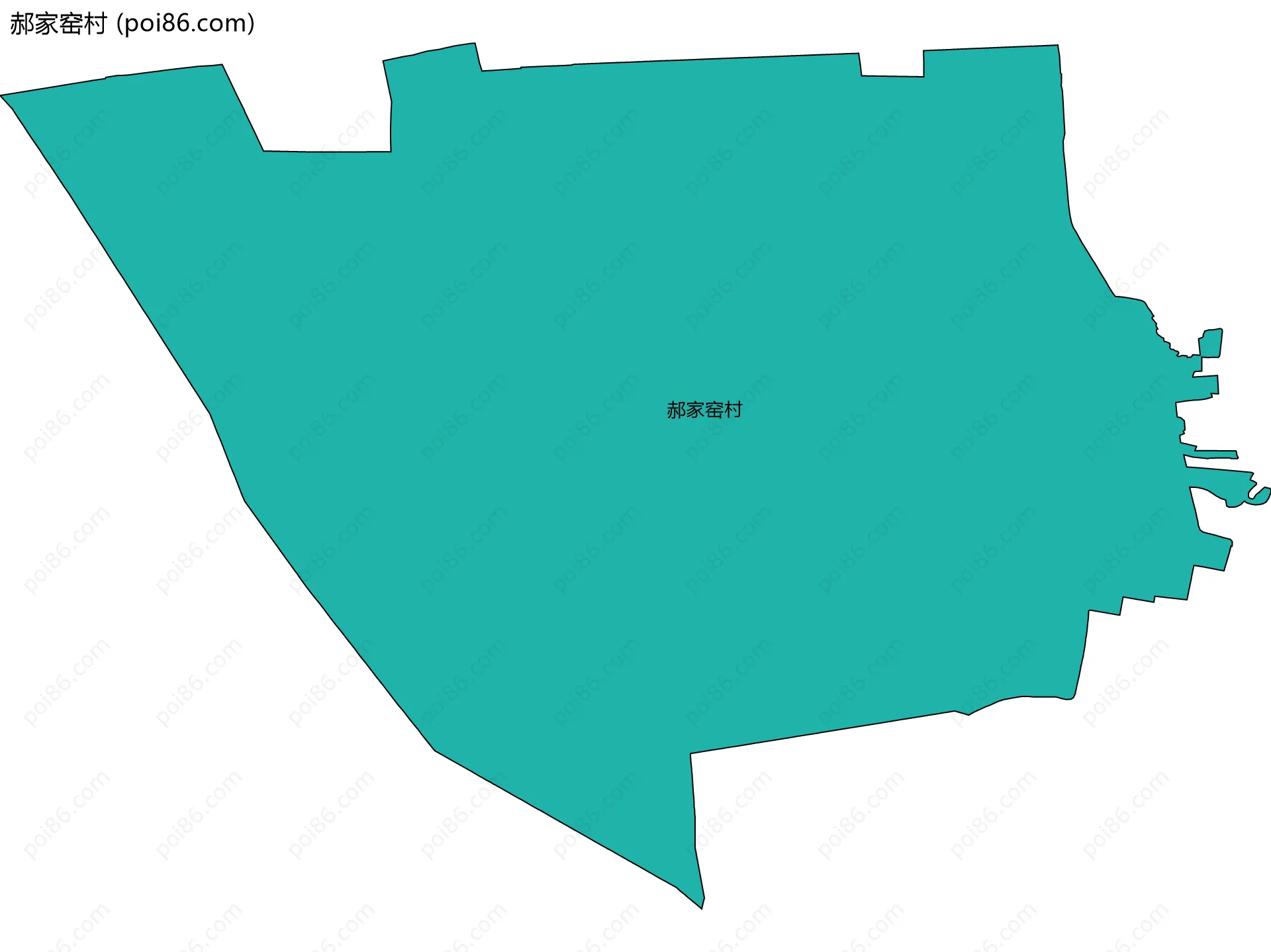 郝家窑村边界地图
