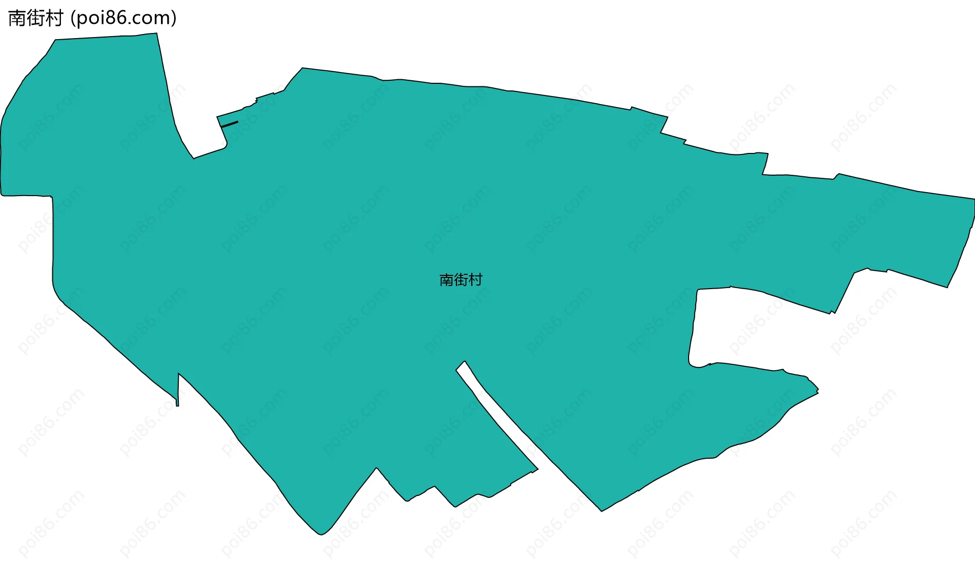 南街村边界地图