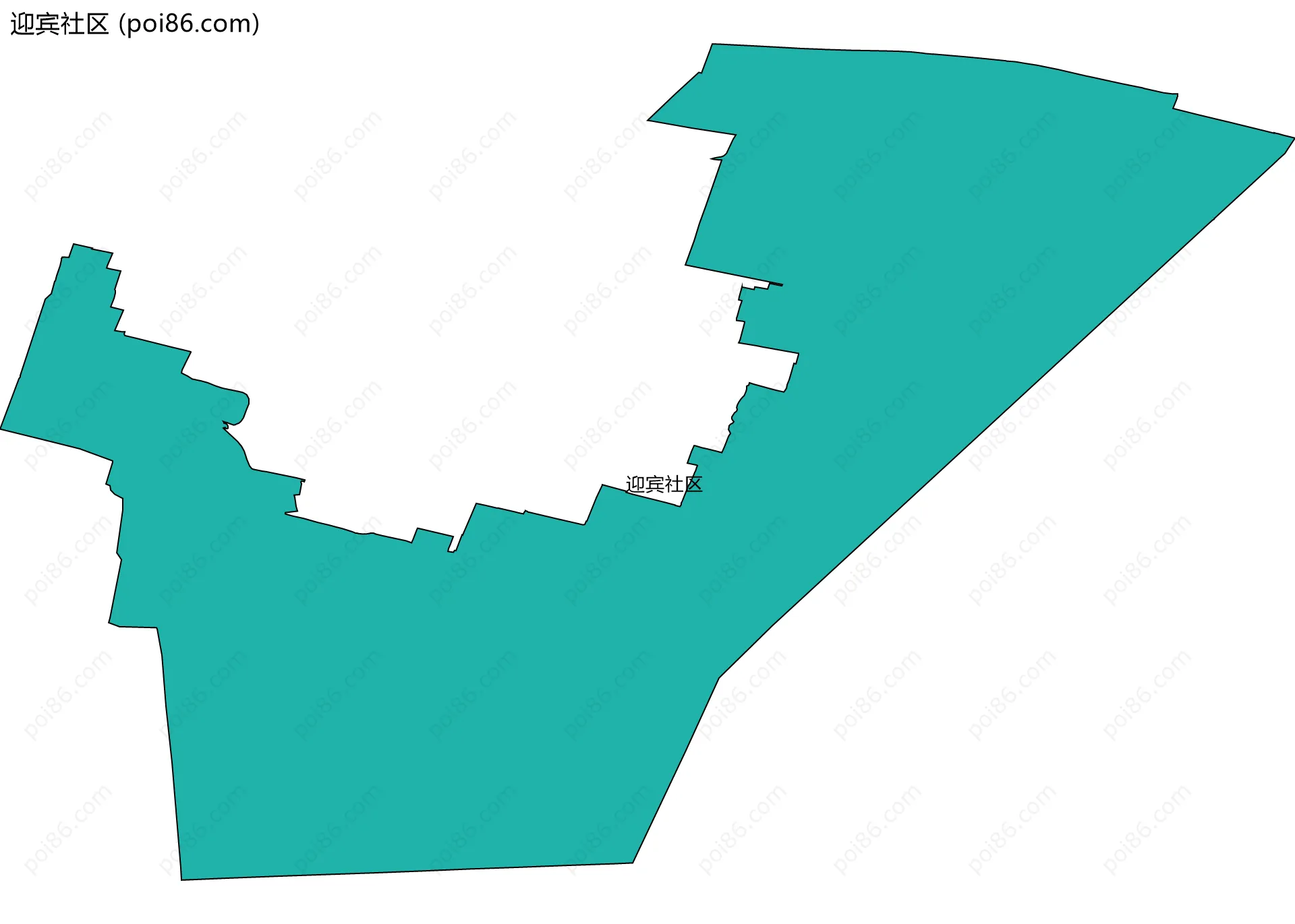 迎宾社区边界地图