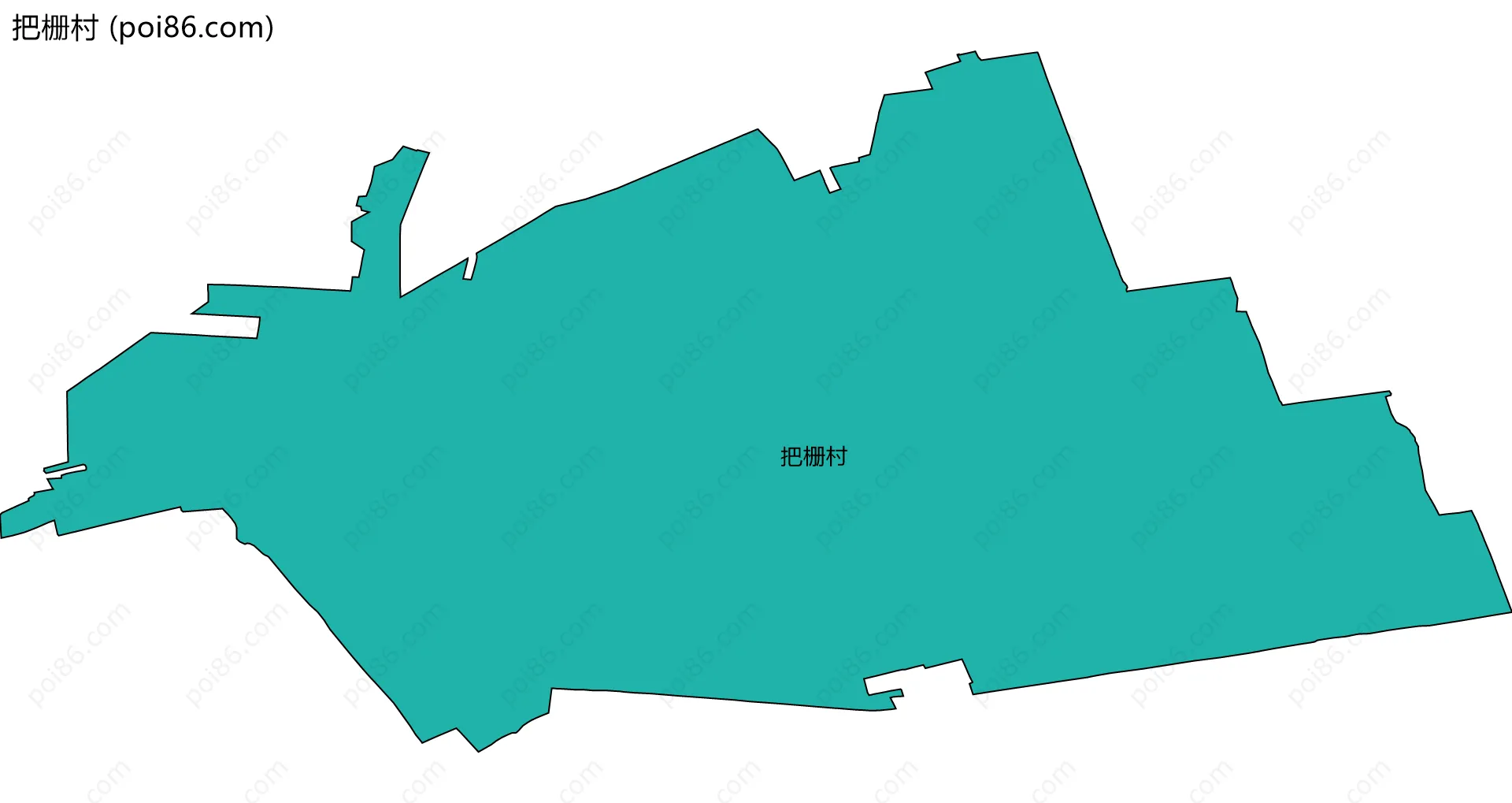 把栅村边界地图