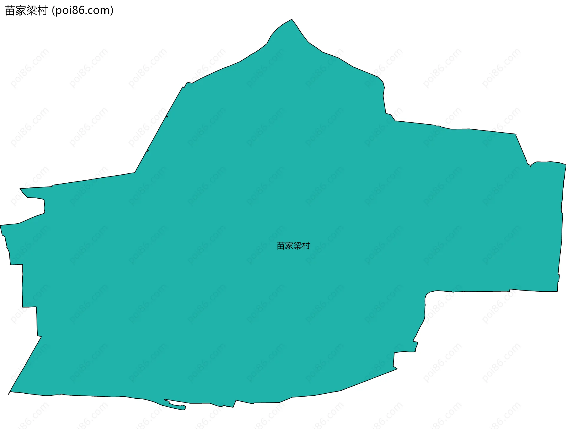 苗家梁村边界地图