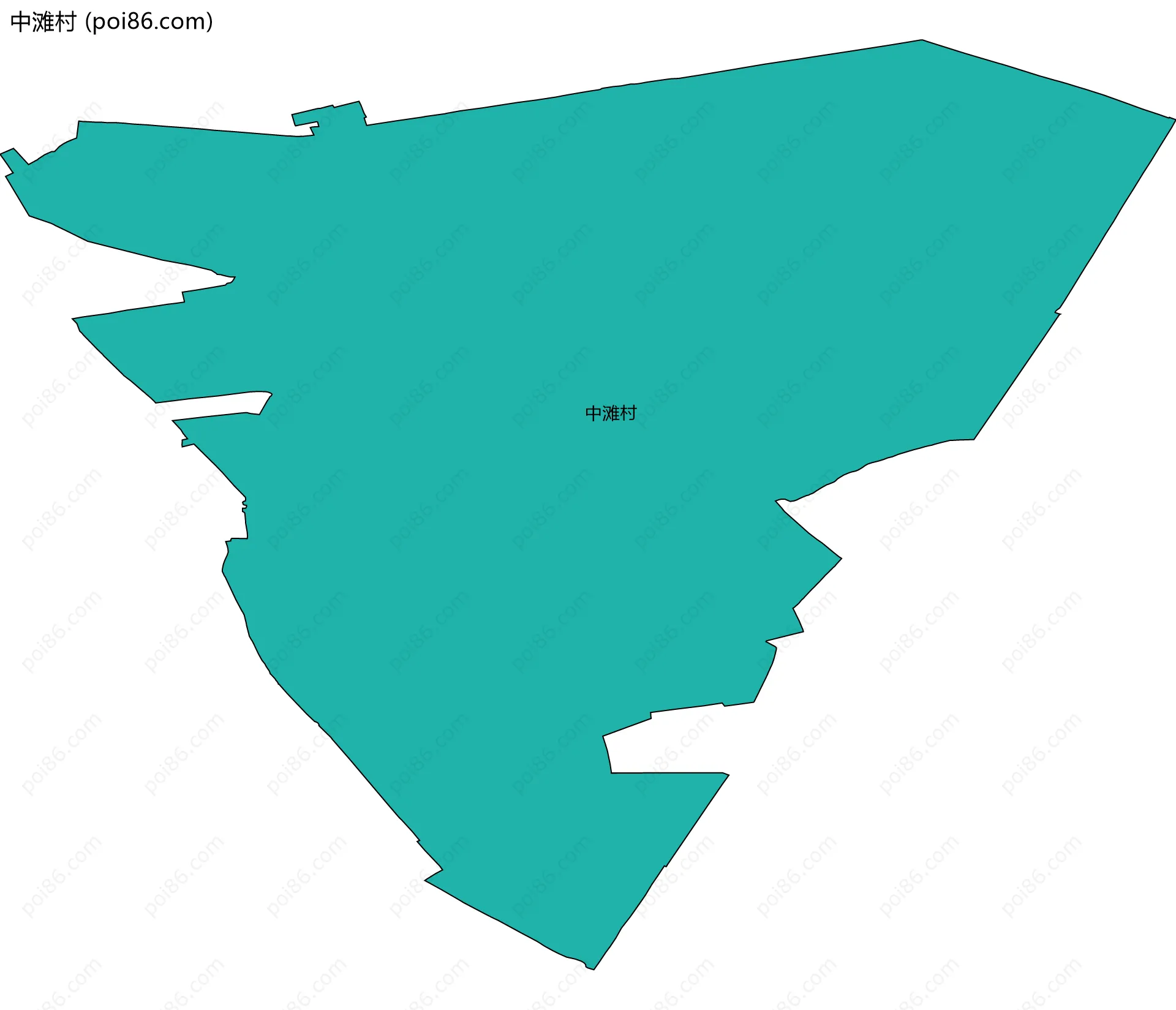 中滩村边界地图