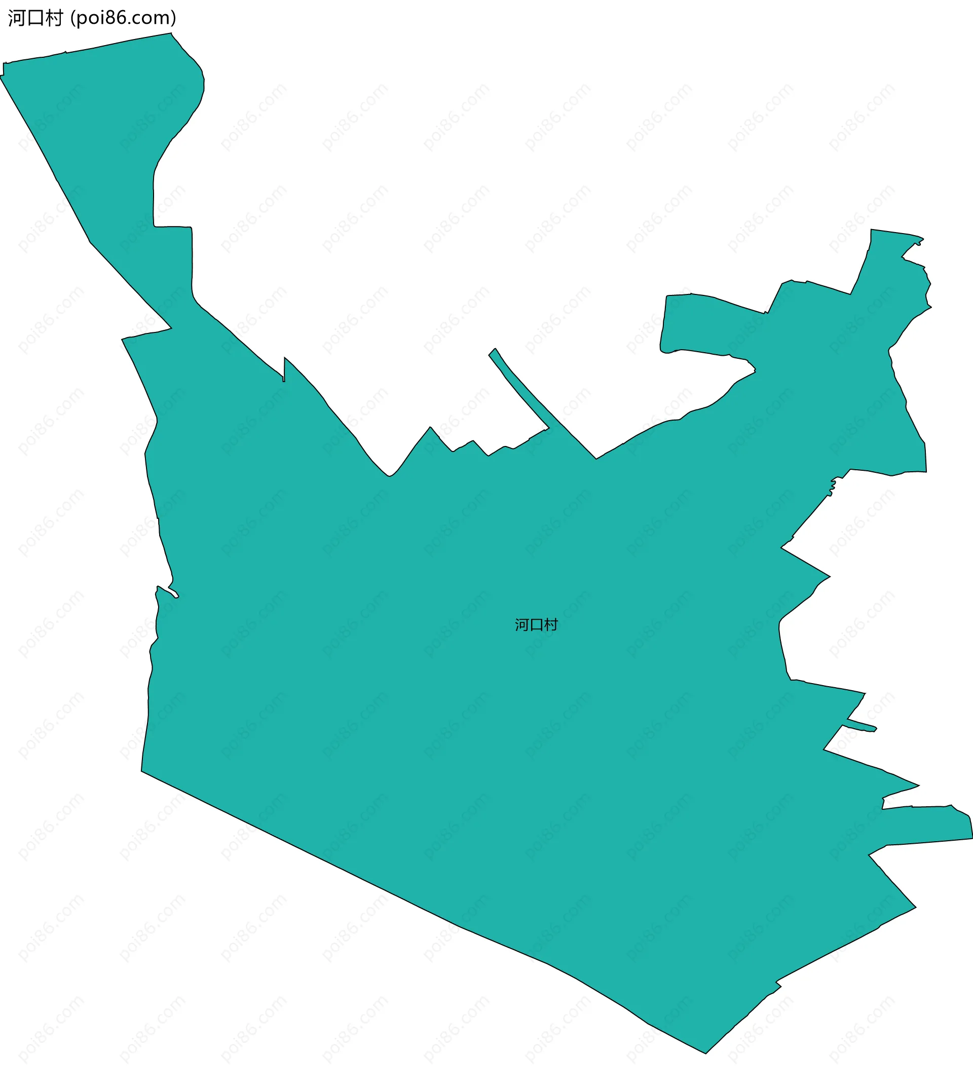 河口村边界地图