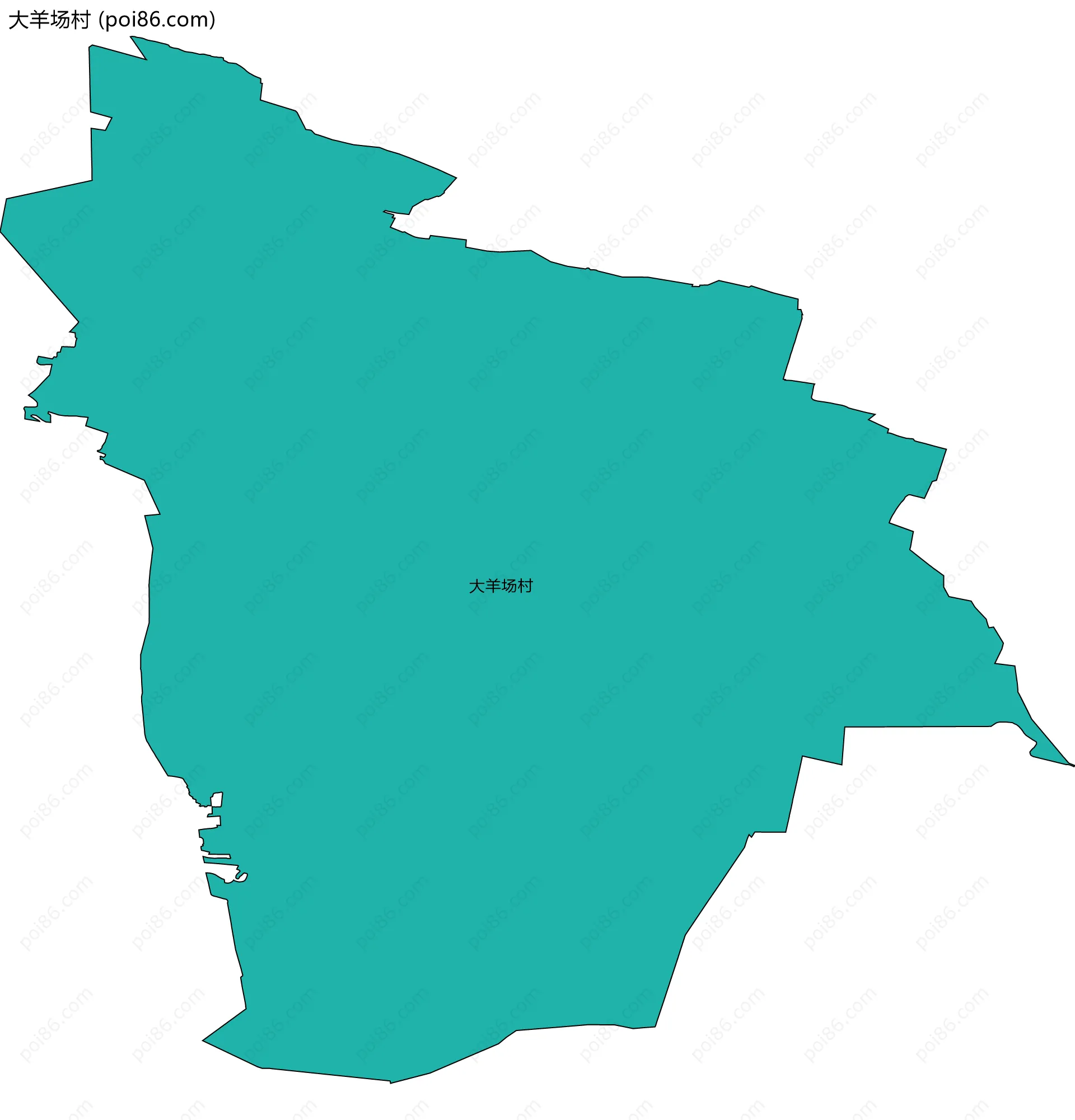 大羊场村边界地图