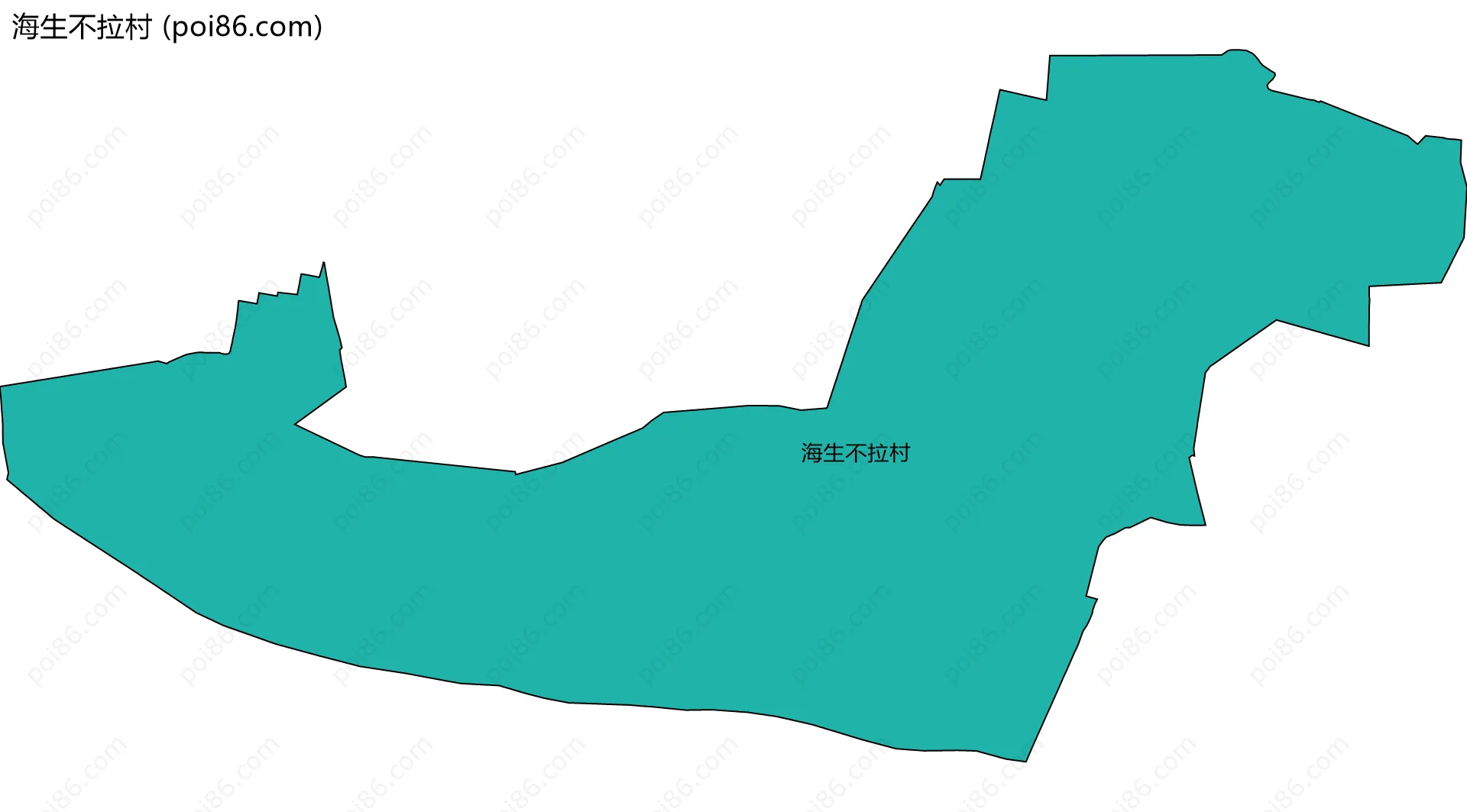 海生不拉村边界地图