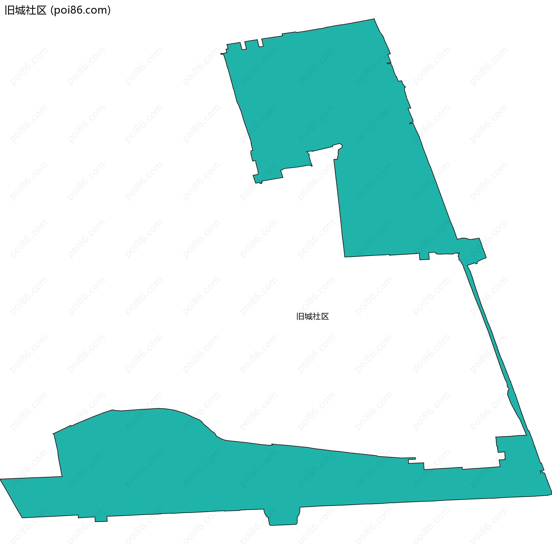 旧城社区边界地图