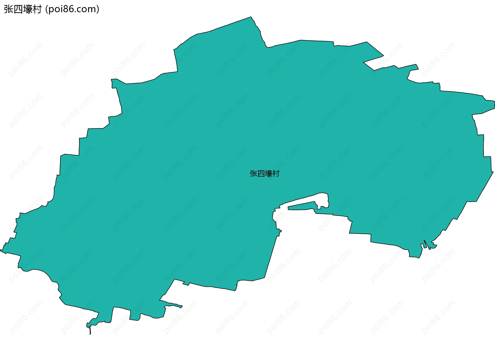 张四壕村边界地图