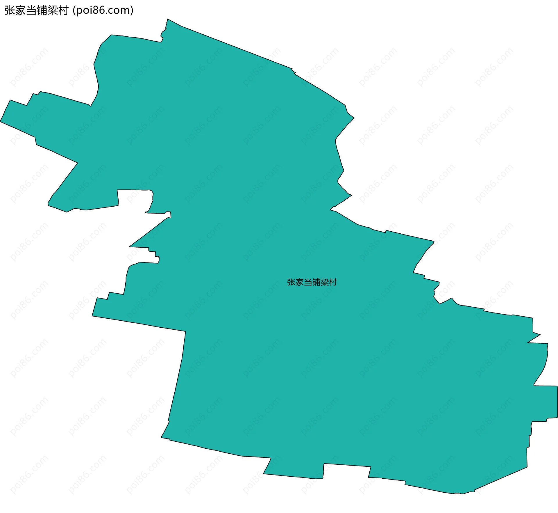 张家当铺梁村边界地图