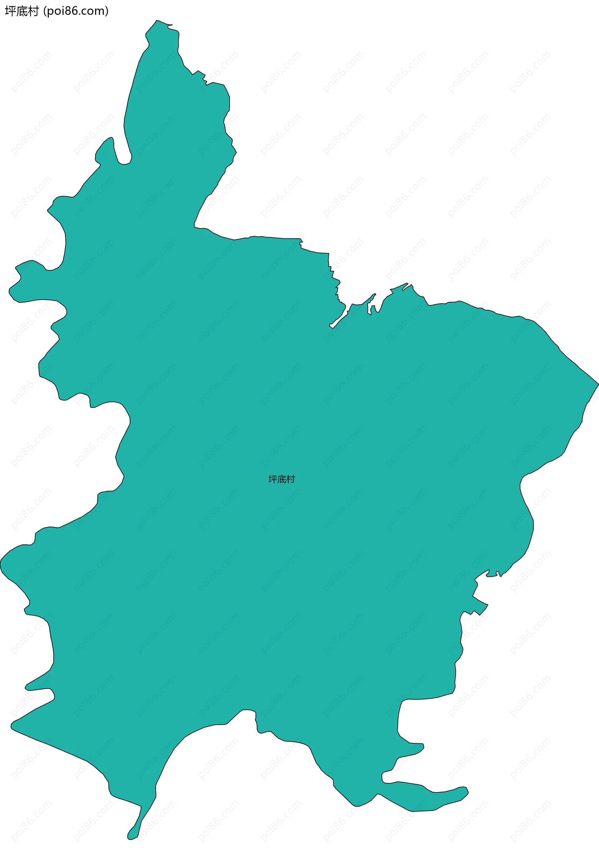 坪底村边界地图