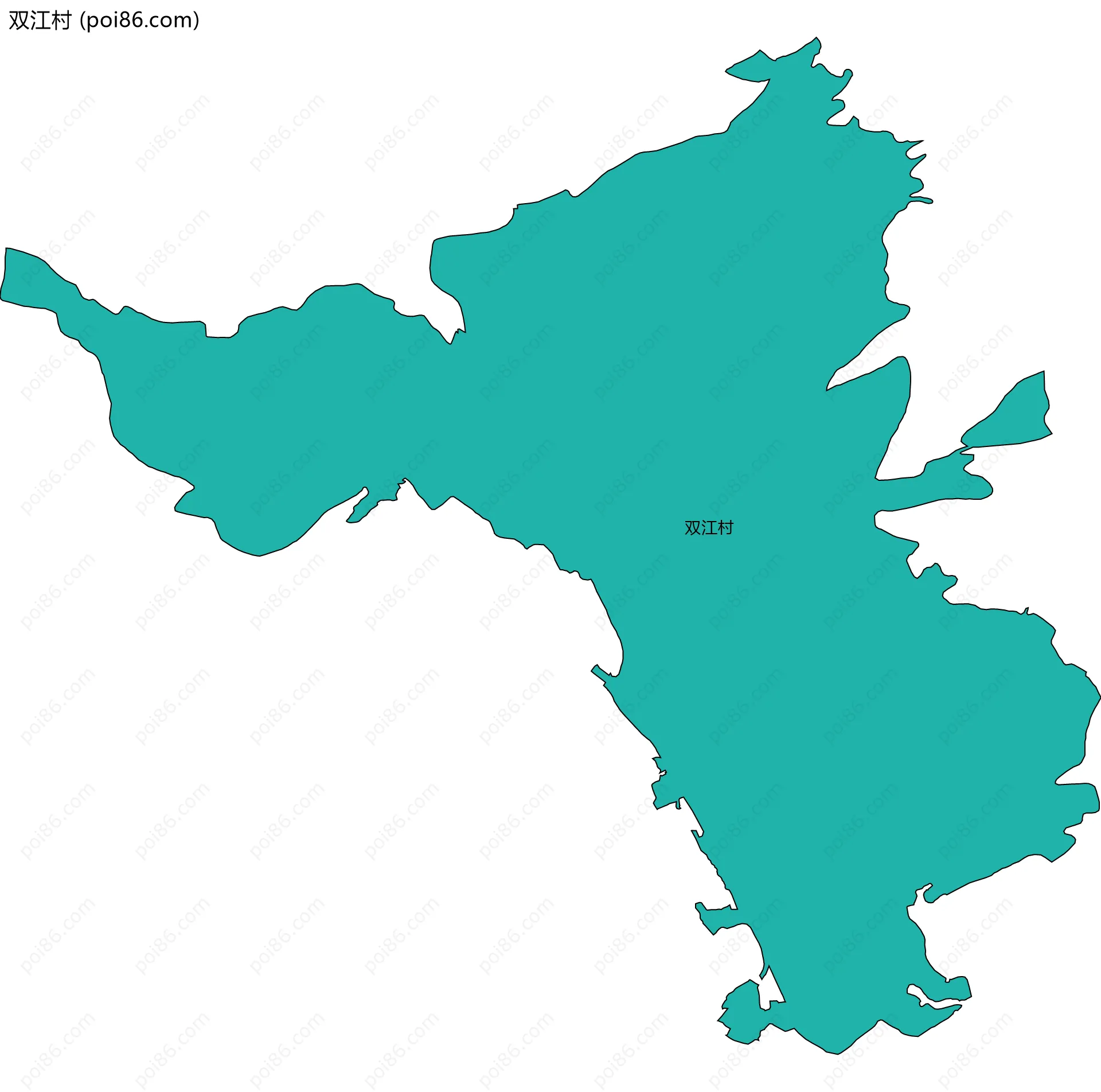 双江村边界地图
