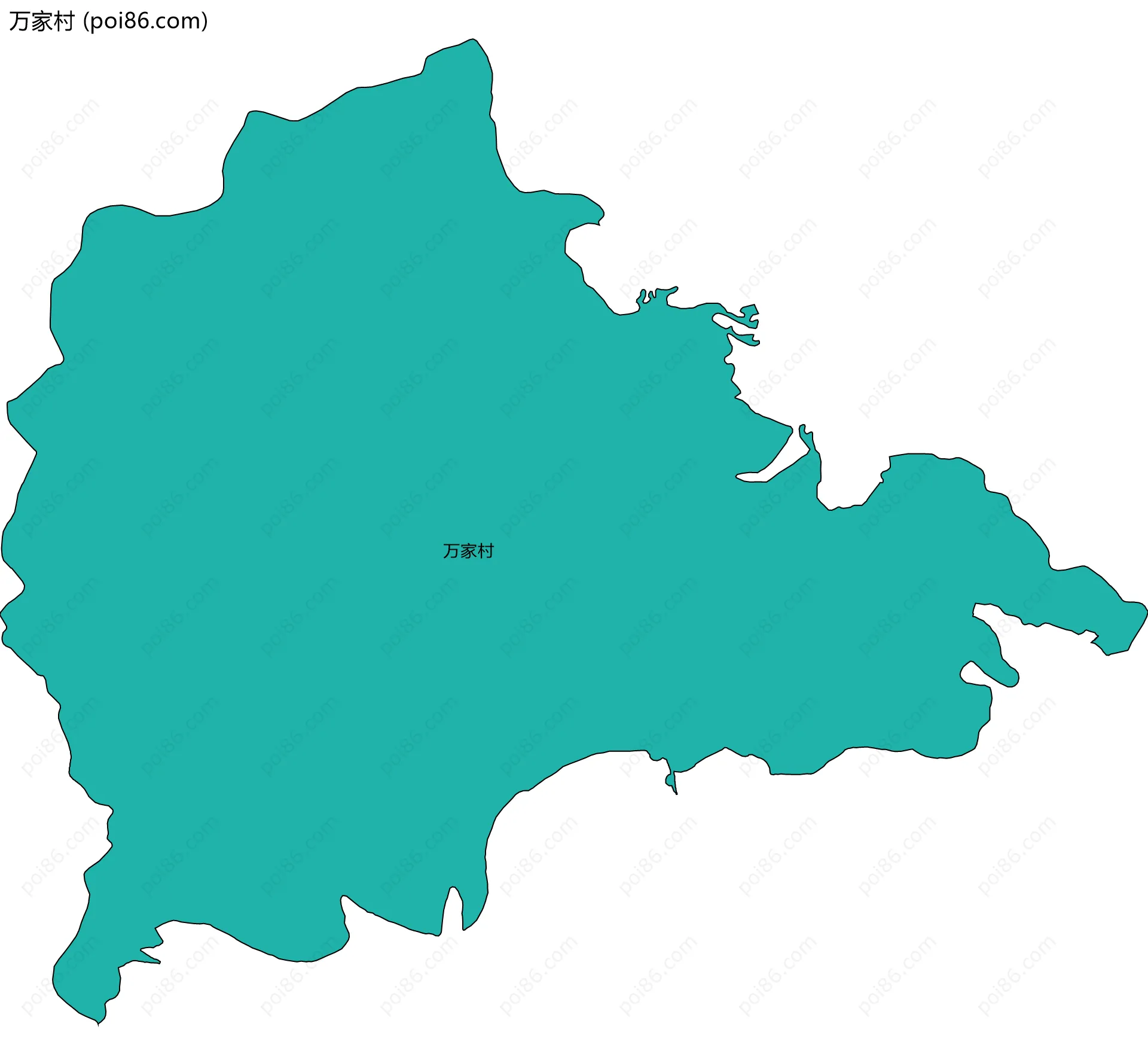万家村边界地图