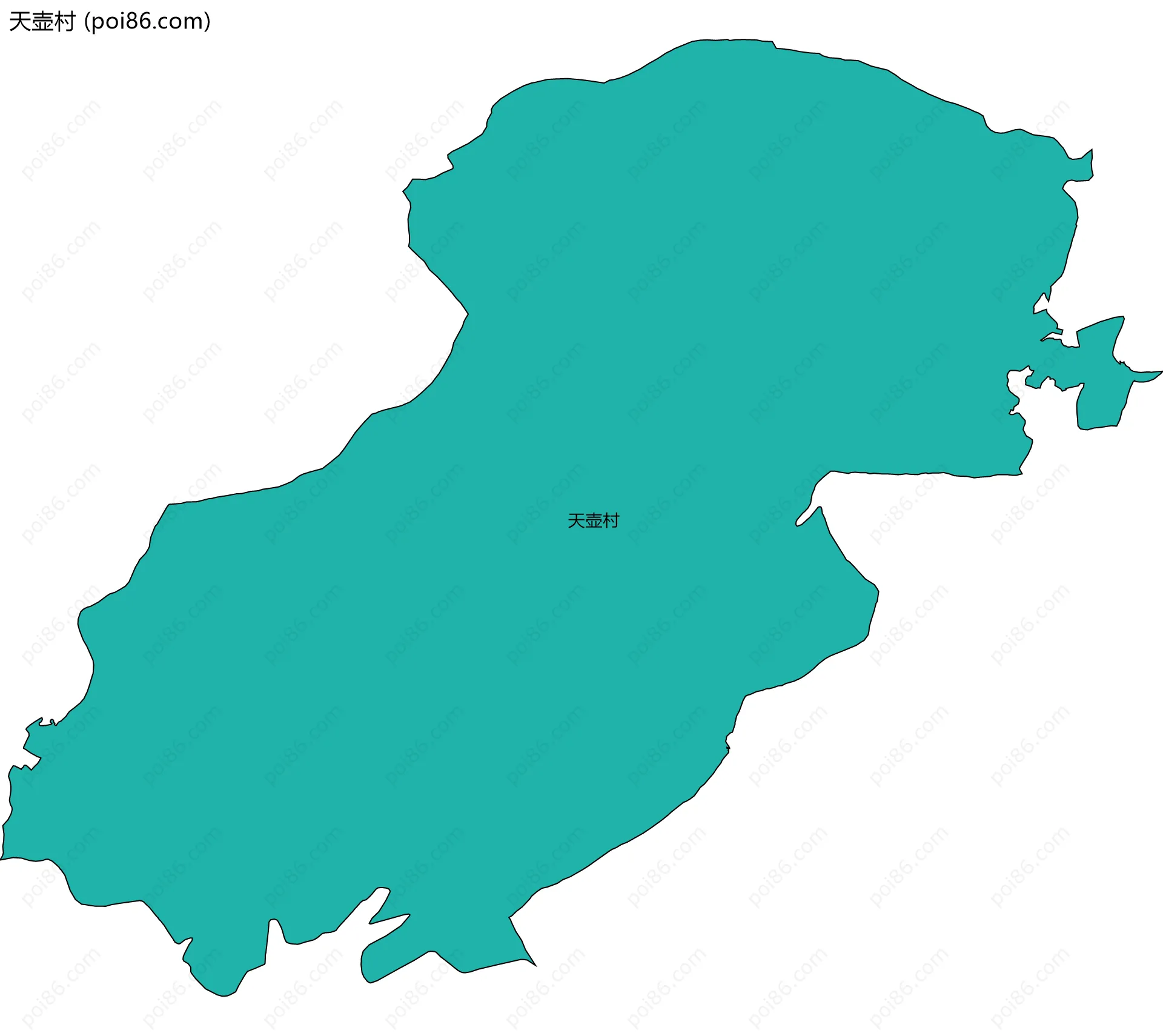 天壶村边界地图
