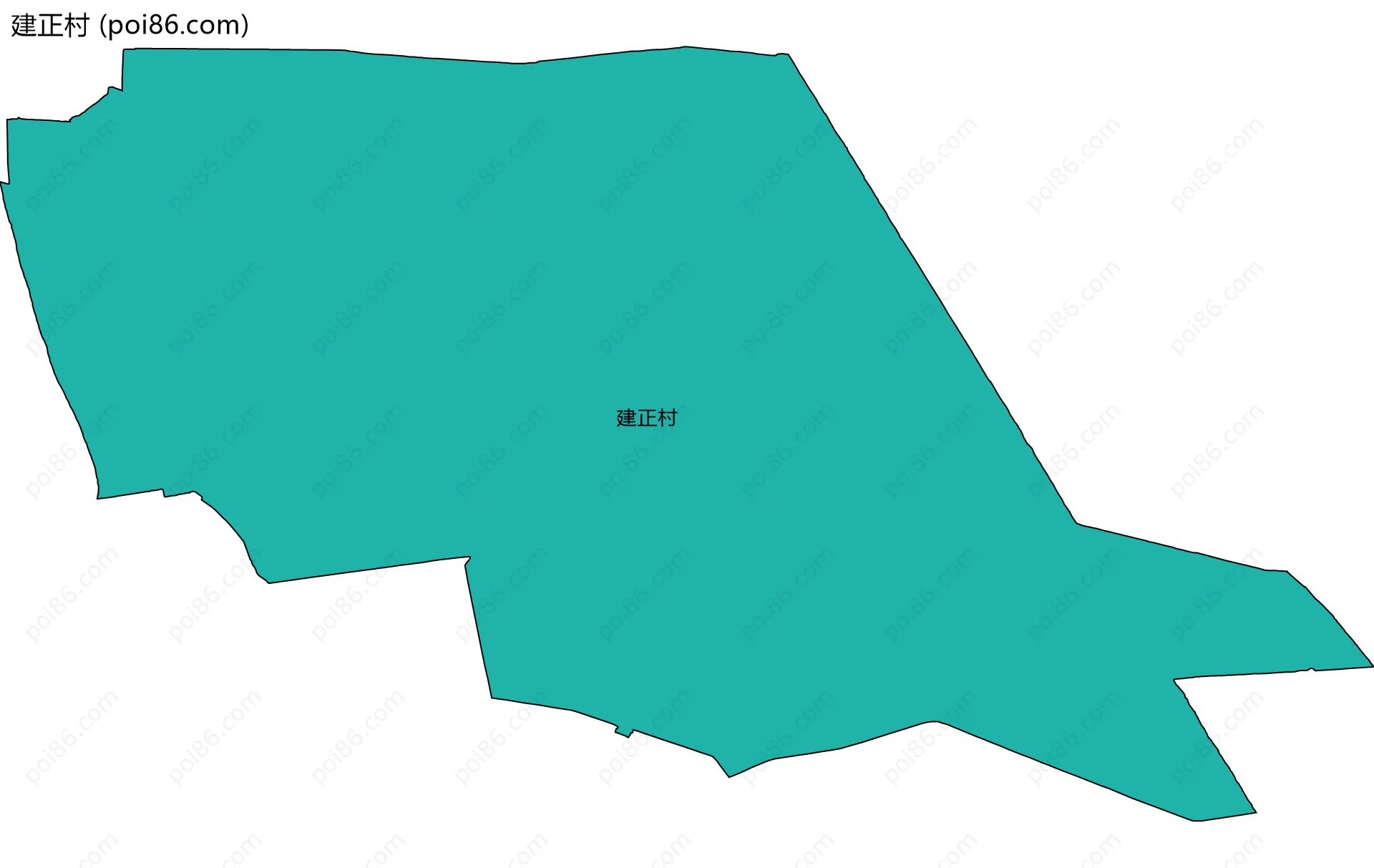 建正村边界地图