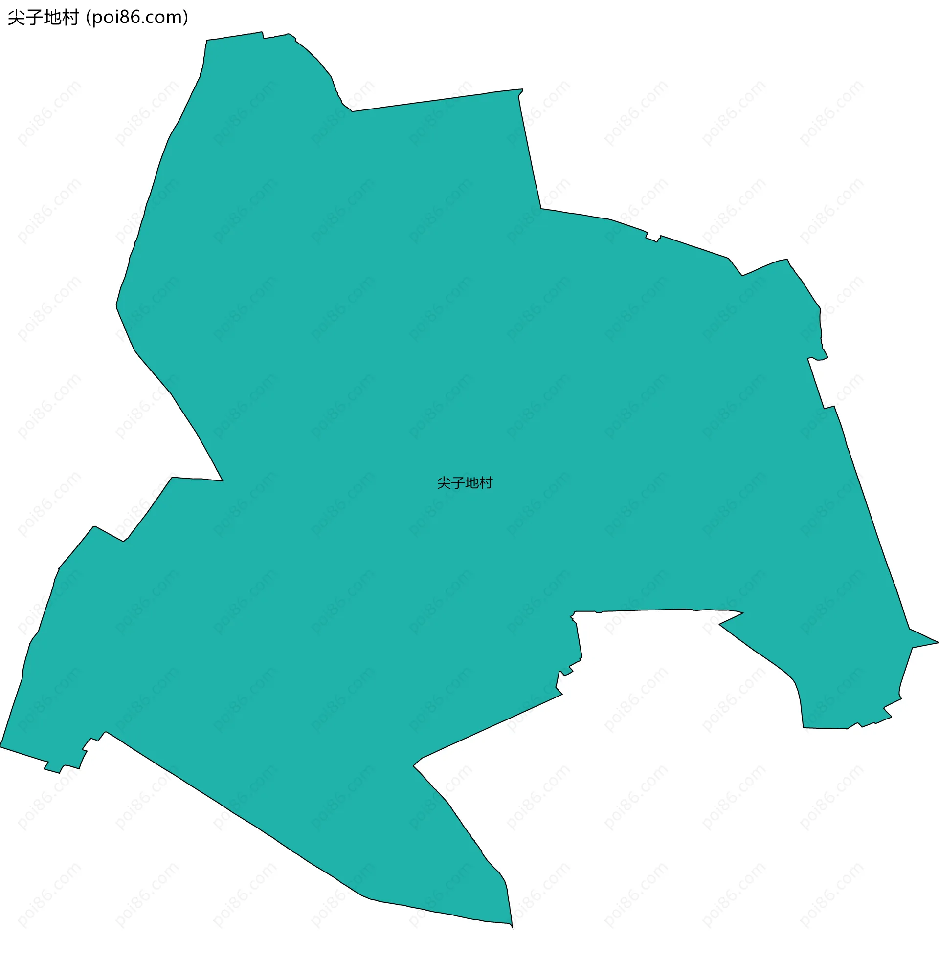 尖子地村边界地图