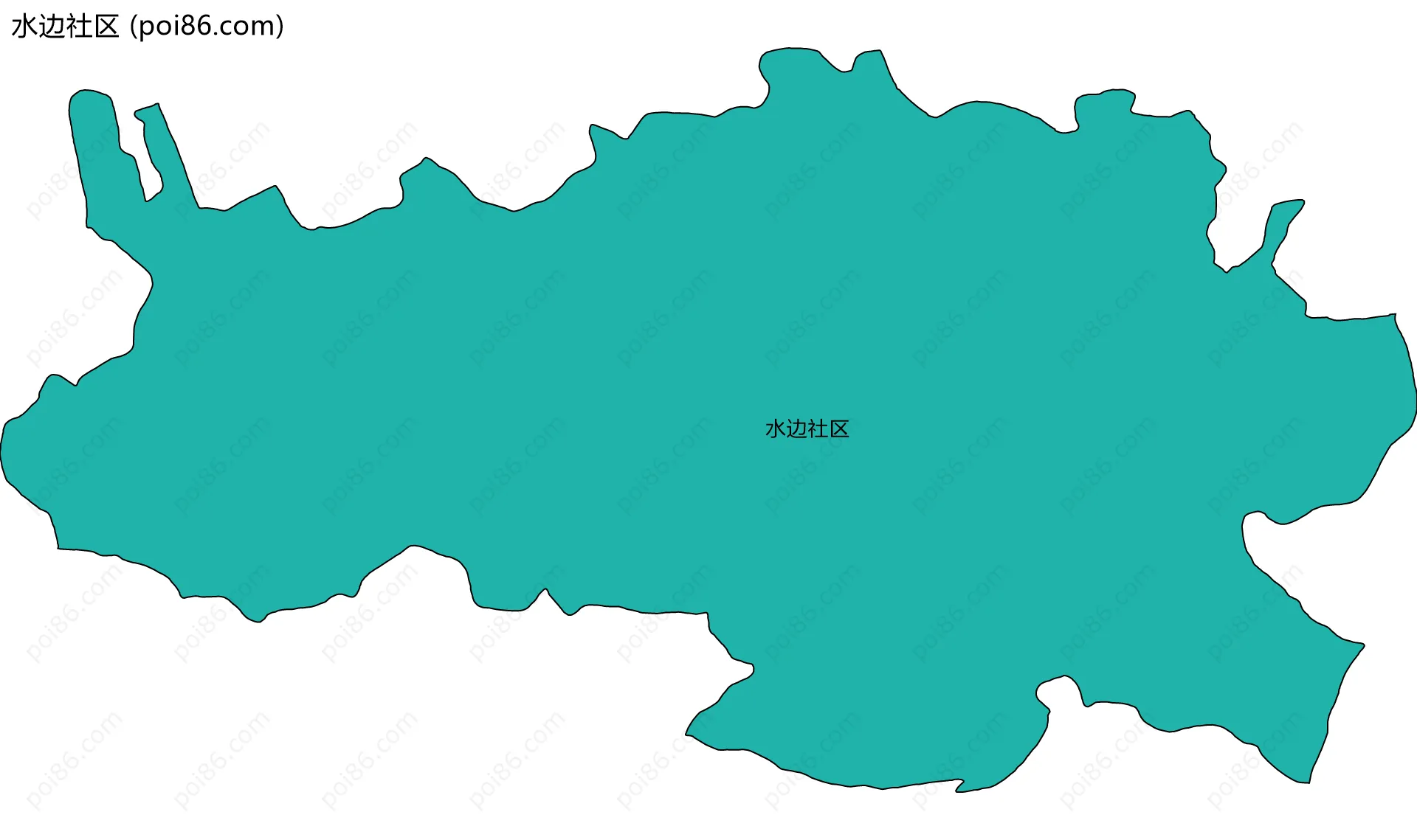 水边社区边界地图