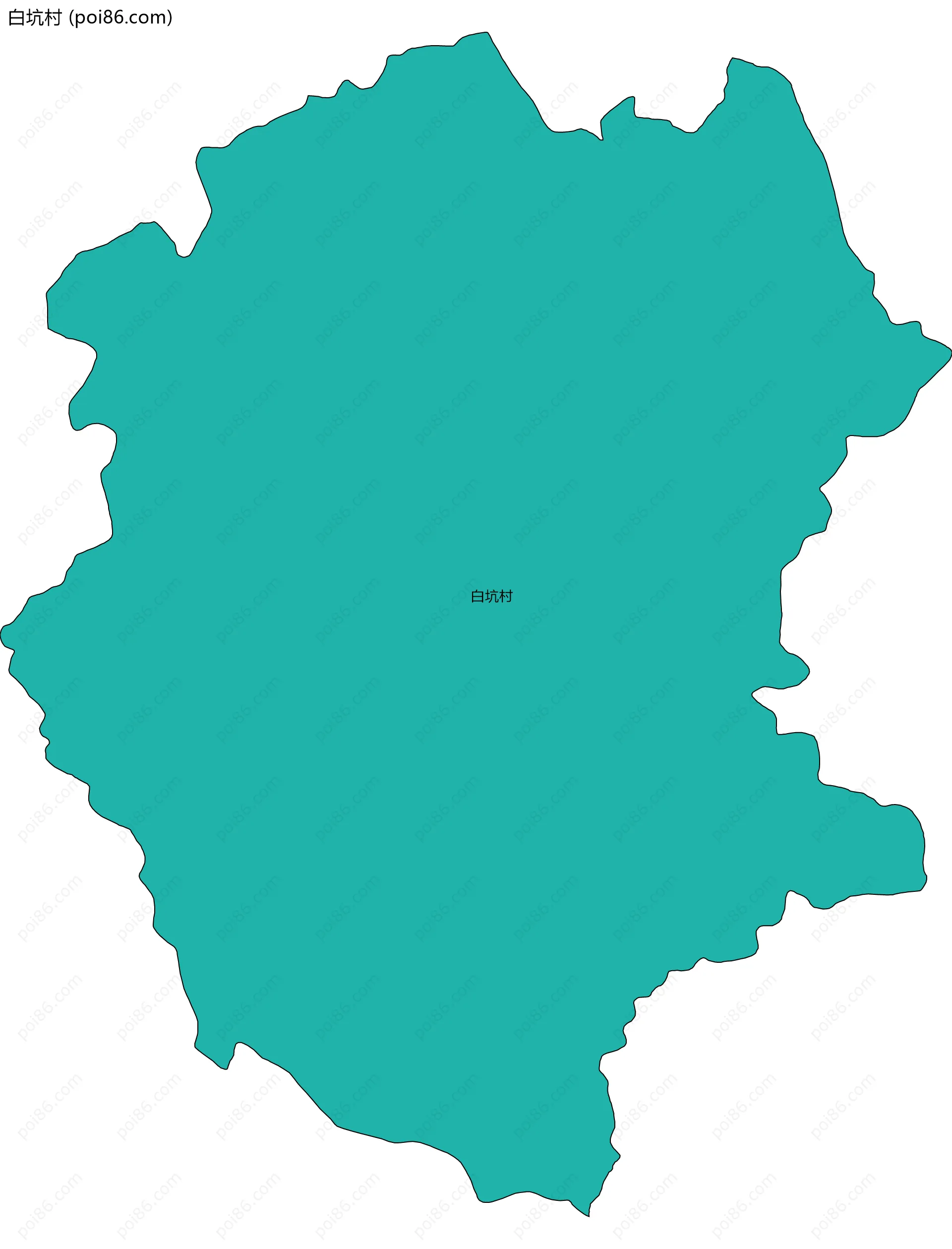 白坑村边界地图