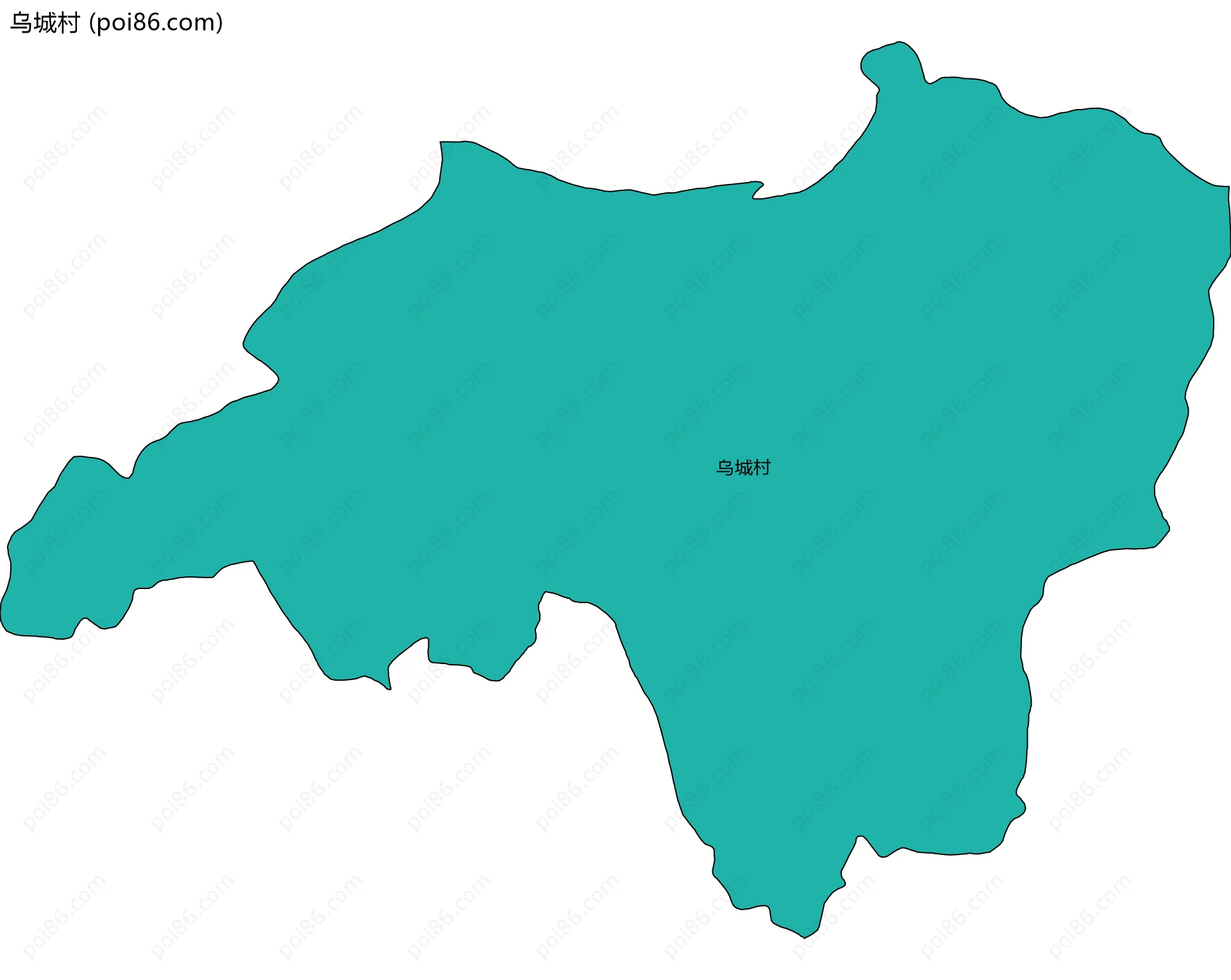 乌城村边界地图