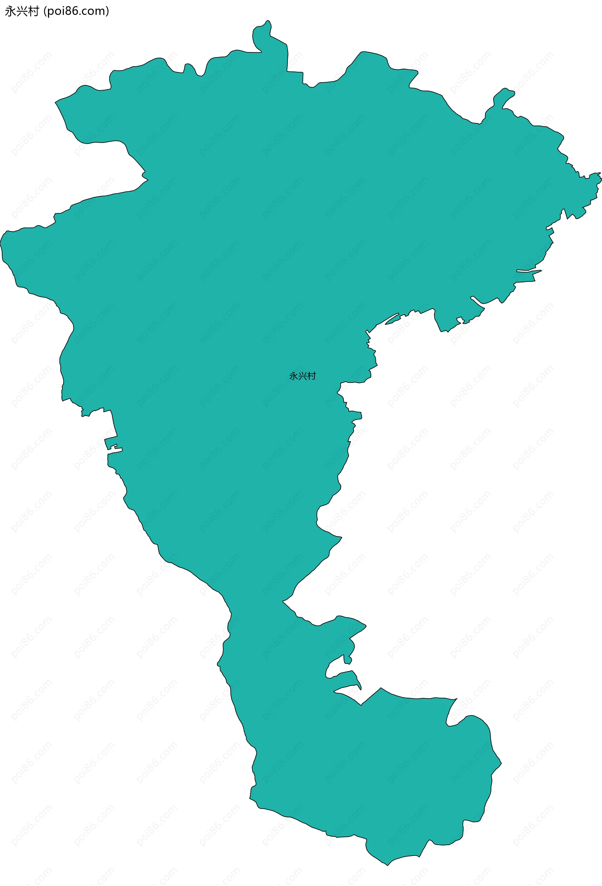 永兴村边界地图