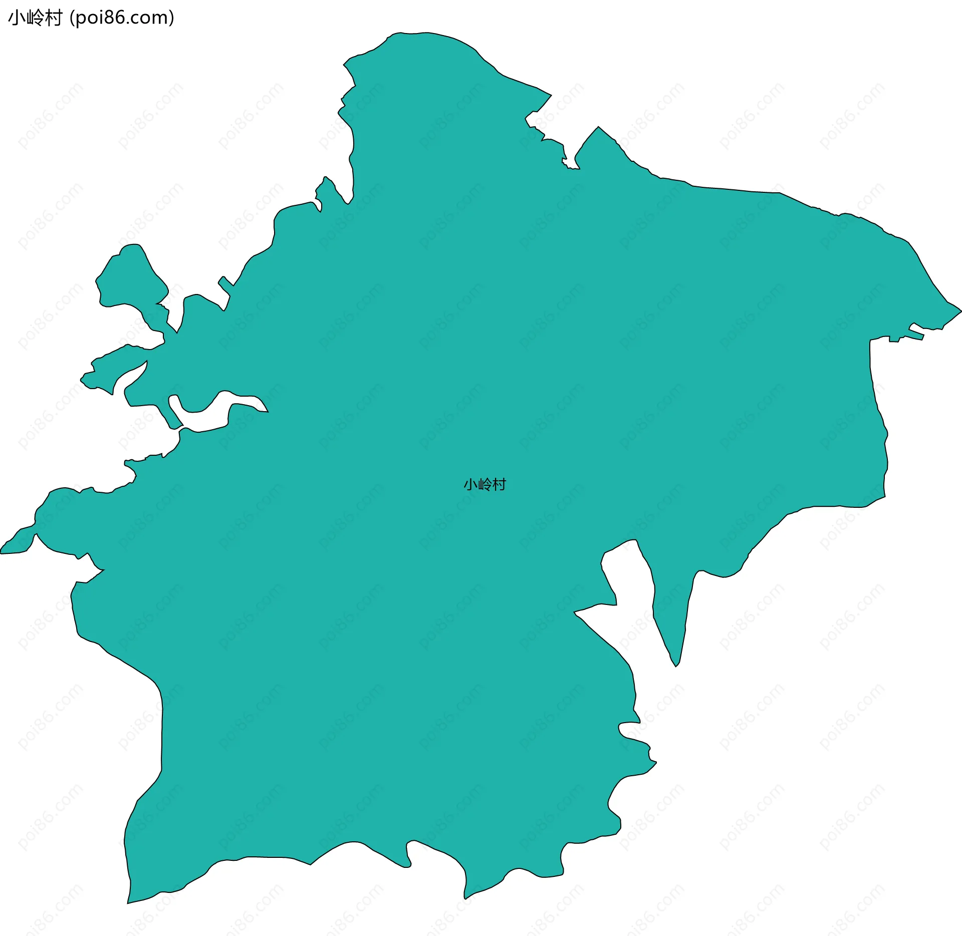 小岭村边界地图