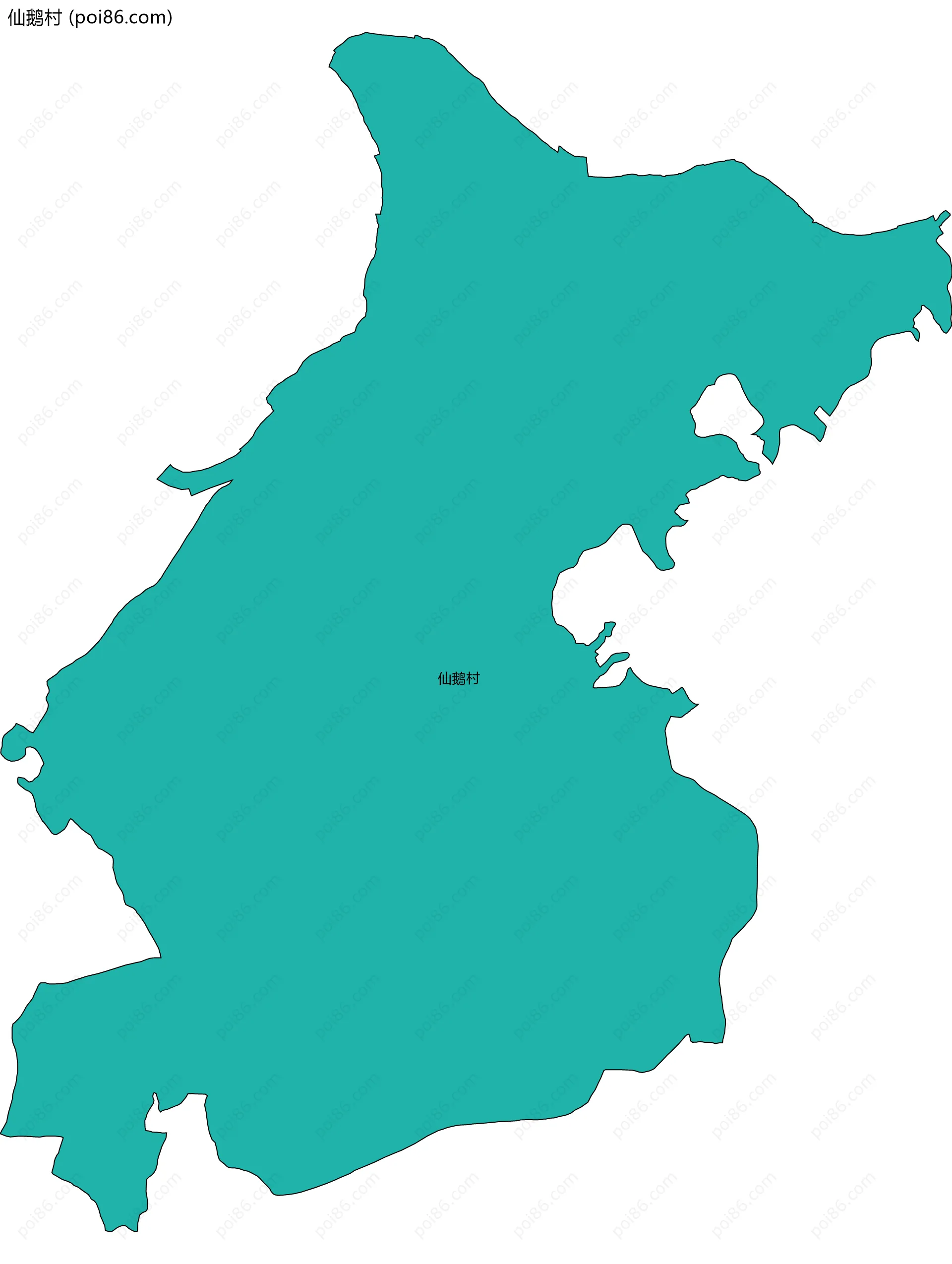 仙鹅村边界地图