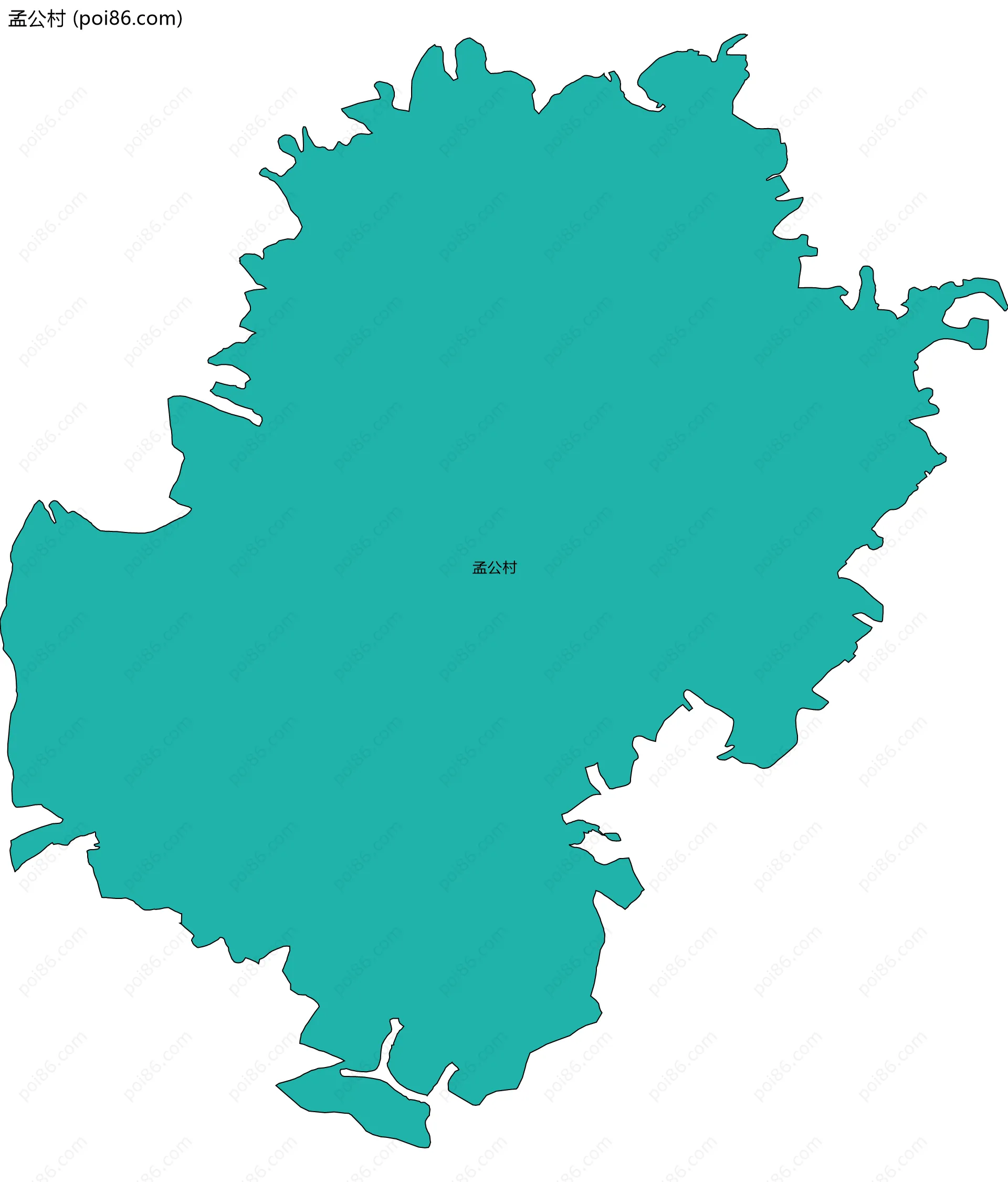 孟公村边界地图