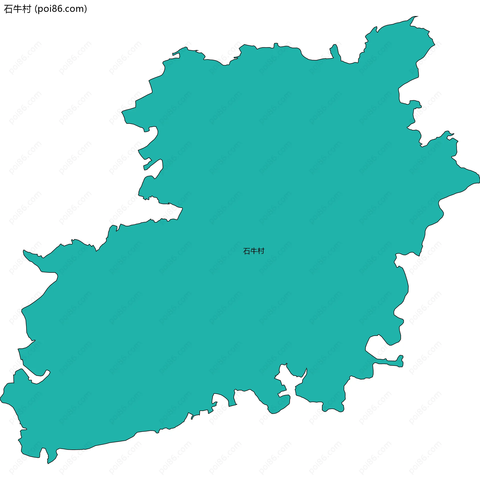 石牛村边界地图