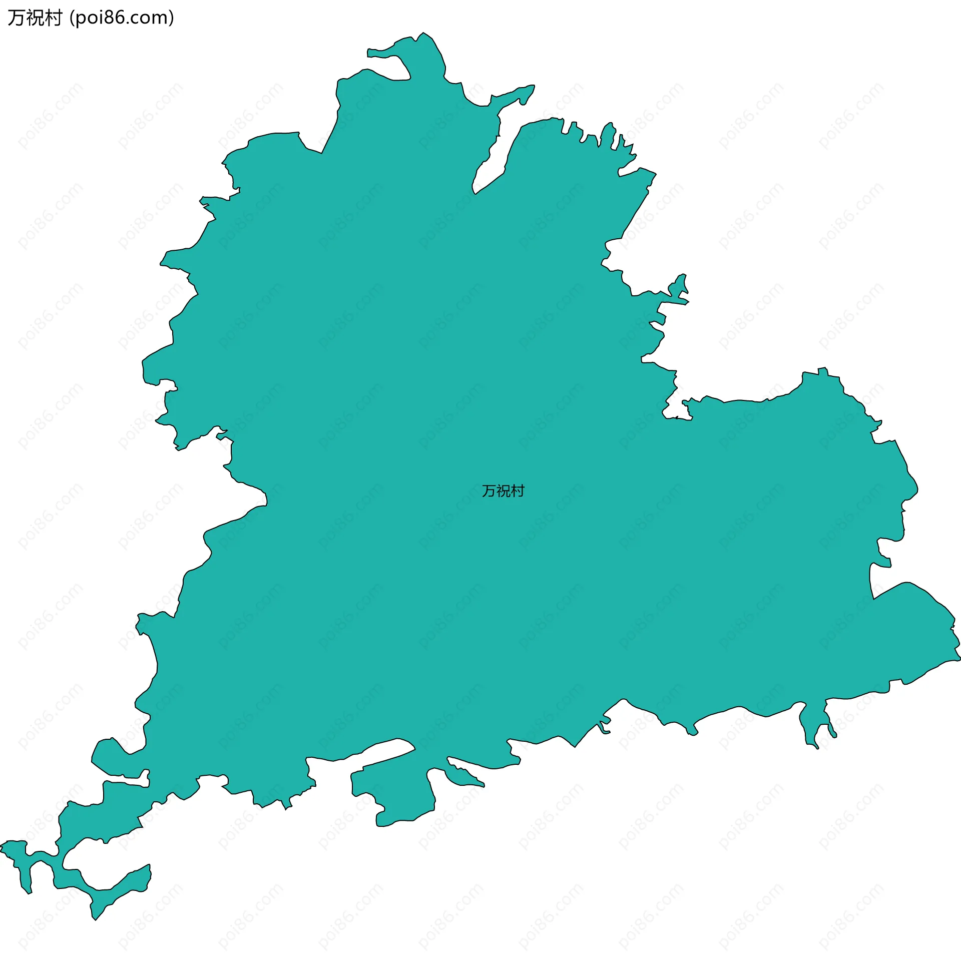 万祝村边界地图