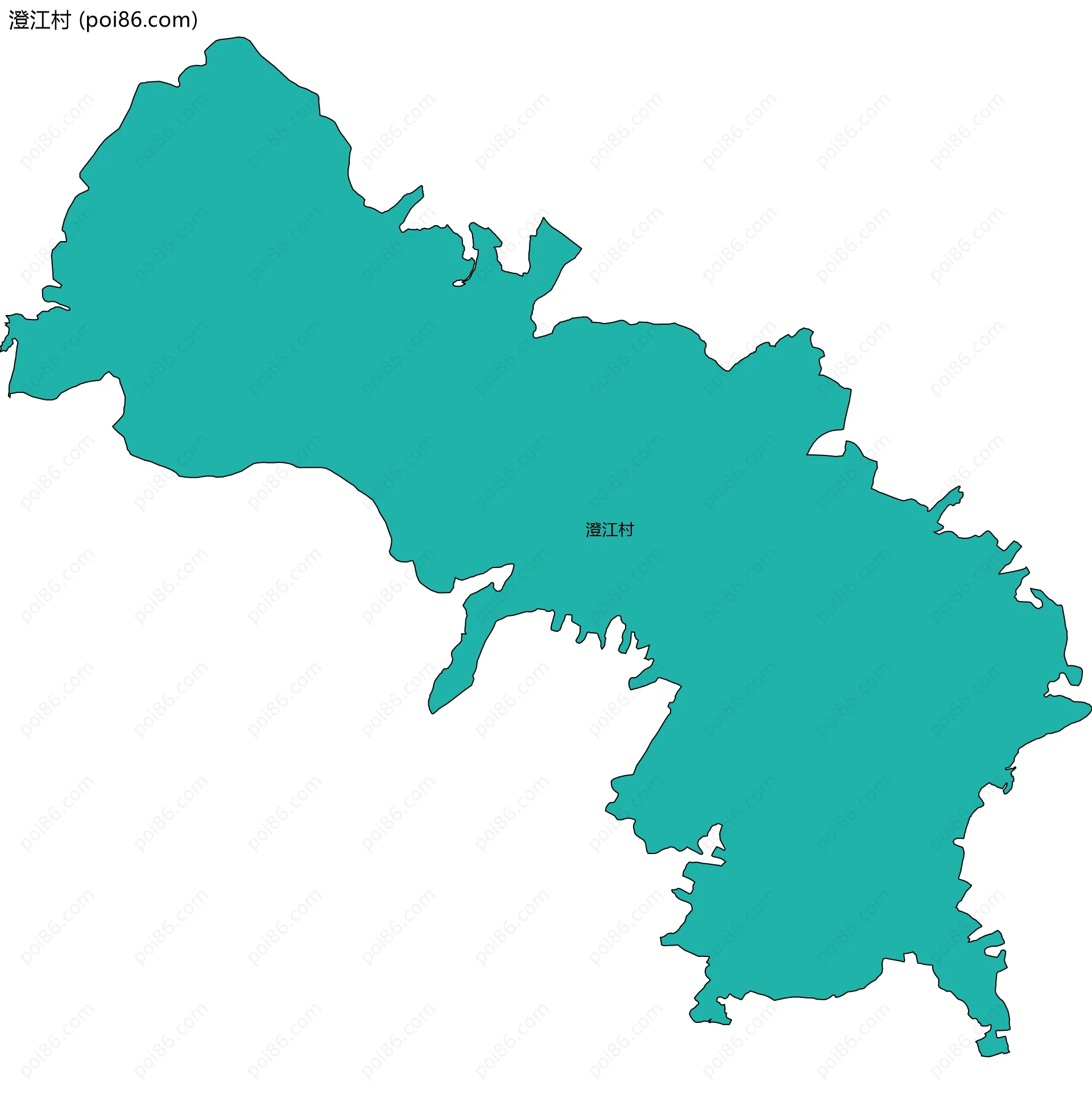 澄江村边界地图