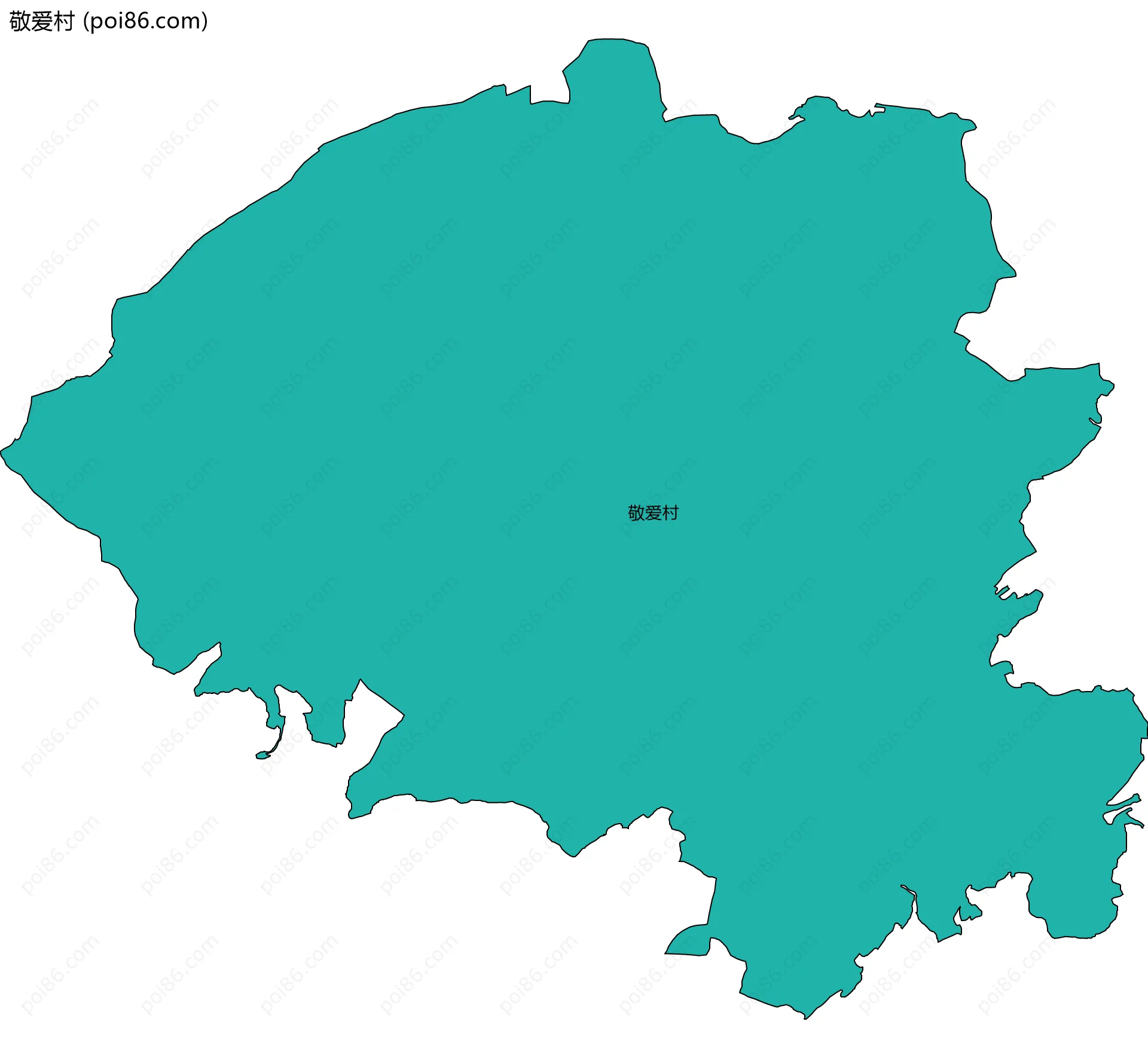 敬爱村边界地图